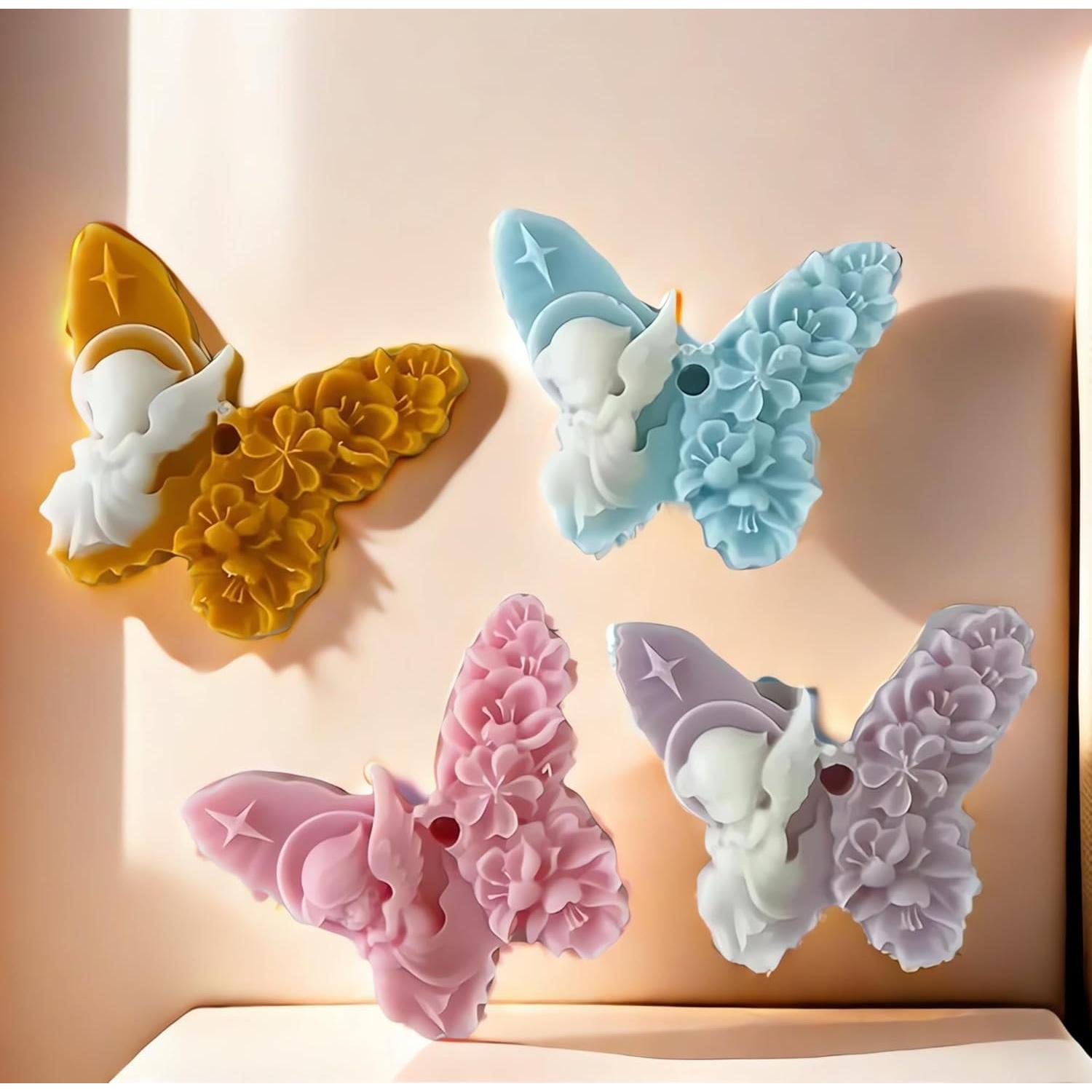 Molde de Silicona 3D Mariposa Hada XMOX para Velas y Jabón