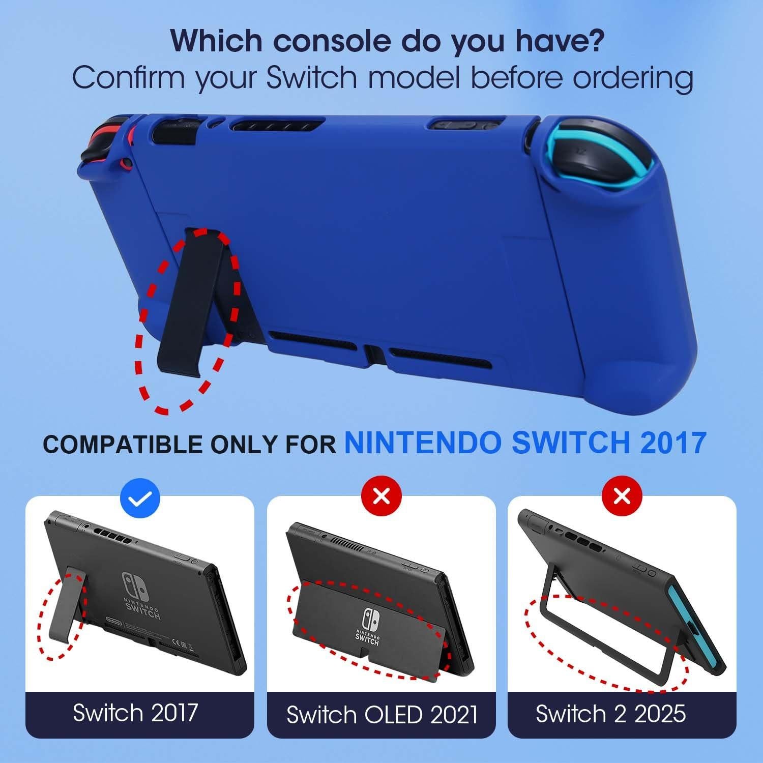 Funda Acoplable Nintendo Switch COMCOOL 3 en 1 Azul