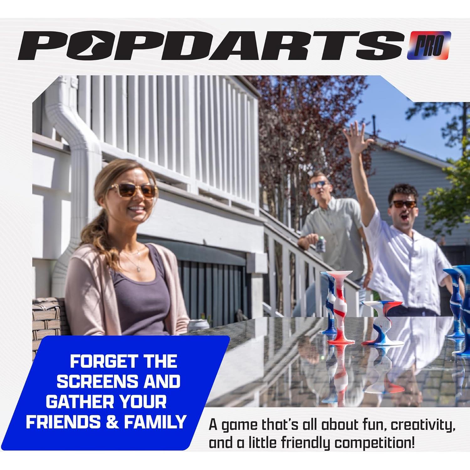 Juego Popdarts PRO Pack Temático USA - Lanzamiento con Ventosas