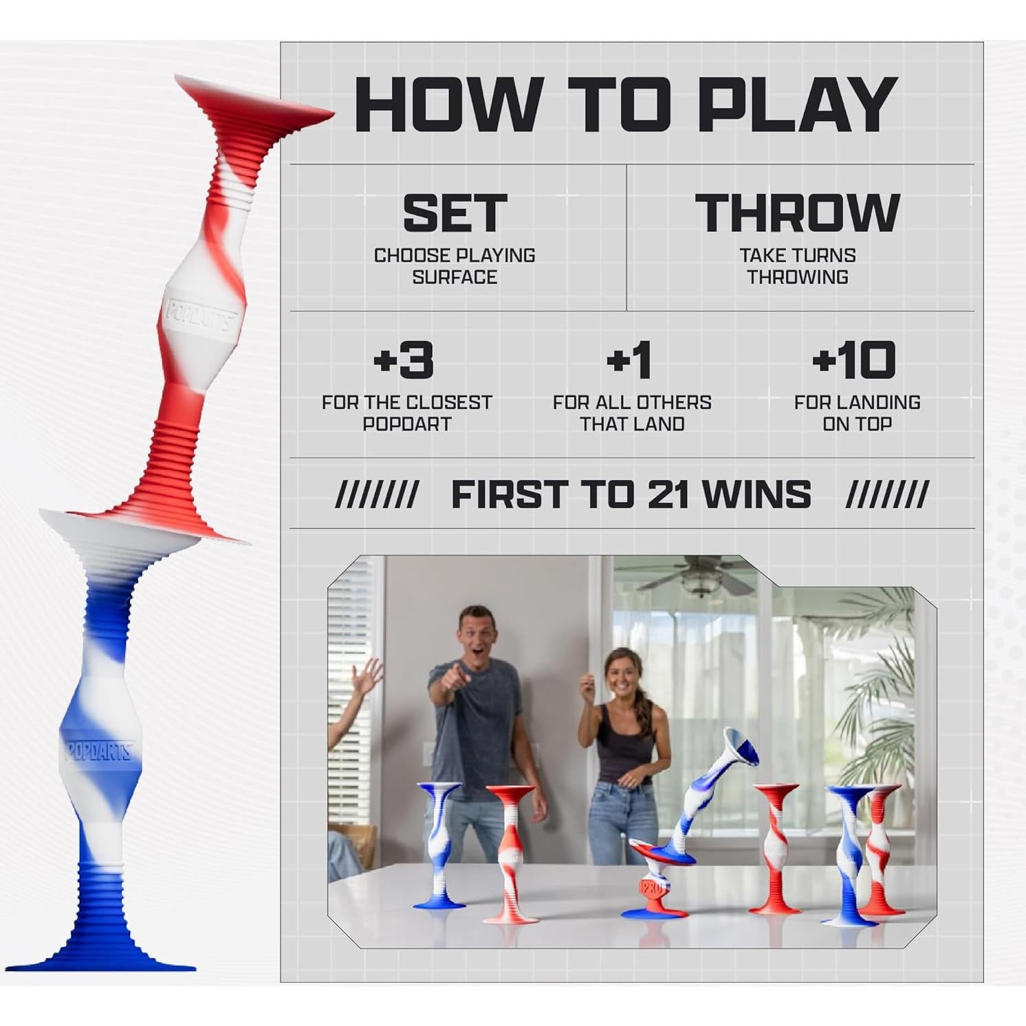 Juego Popdarts PRO Pack Temático USA - Lanzamiento con Ventosas