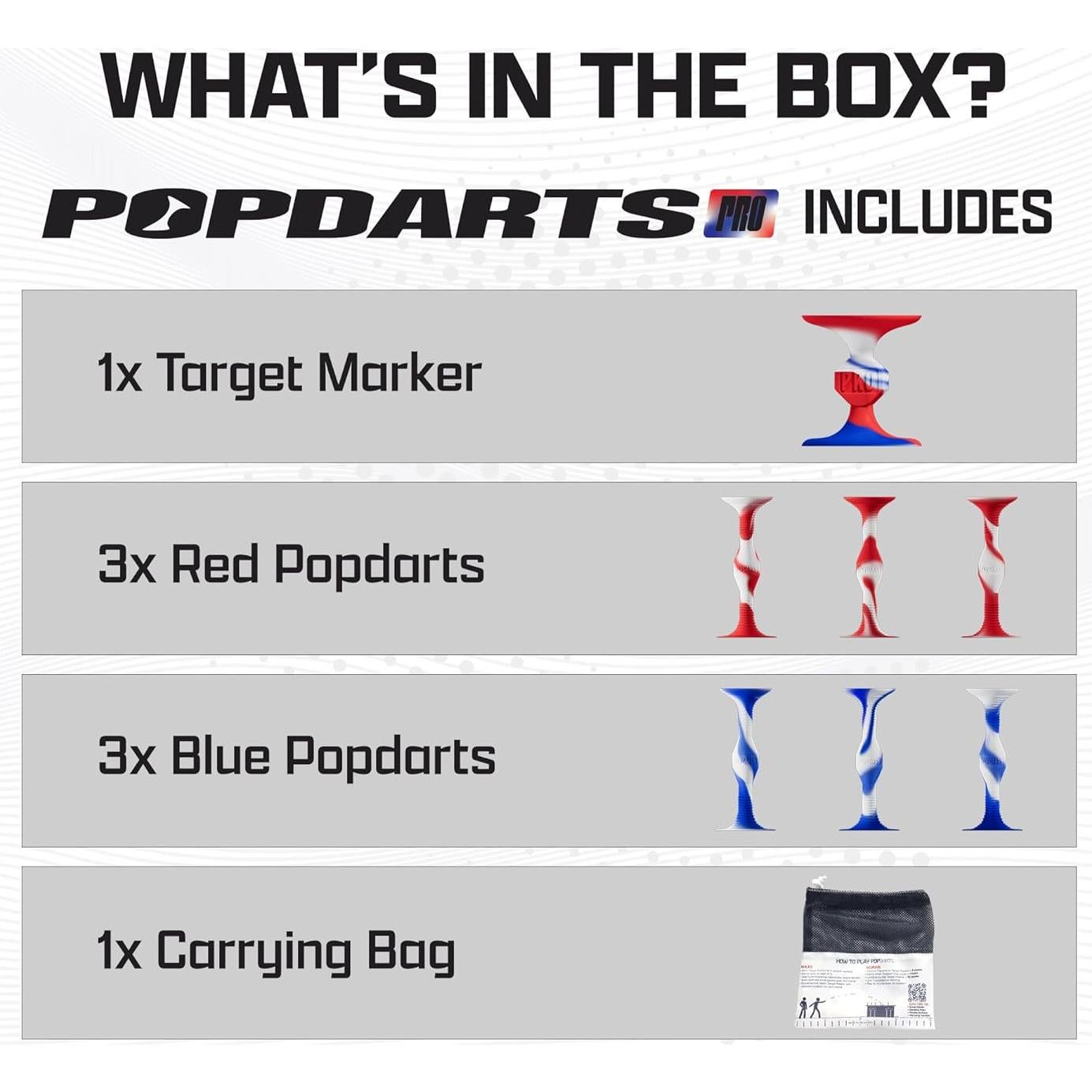 Juego Popdarts PRO Pack Temático USA - Lanzamiento con Ventosas