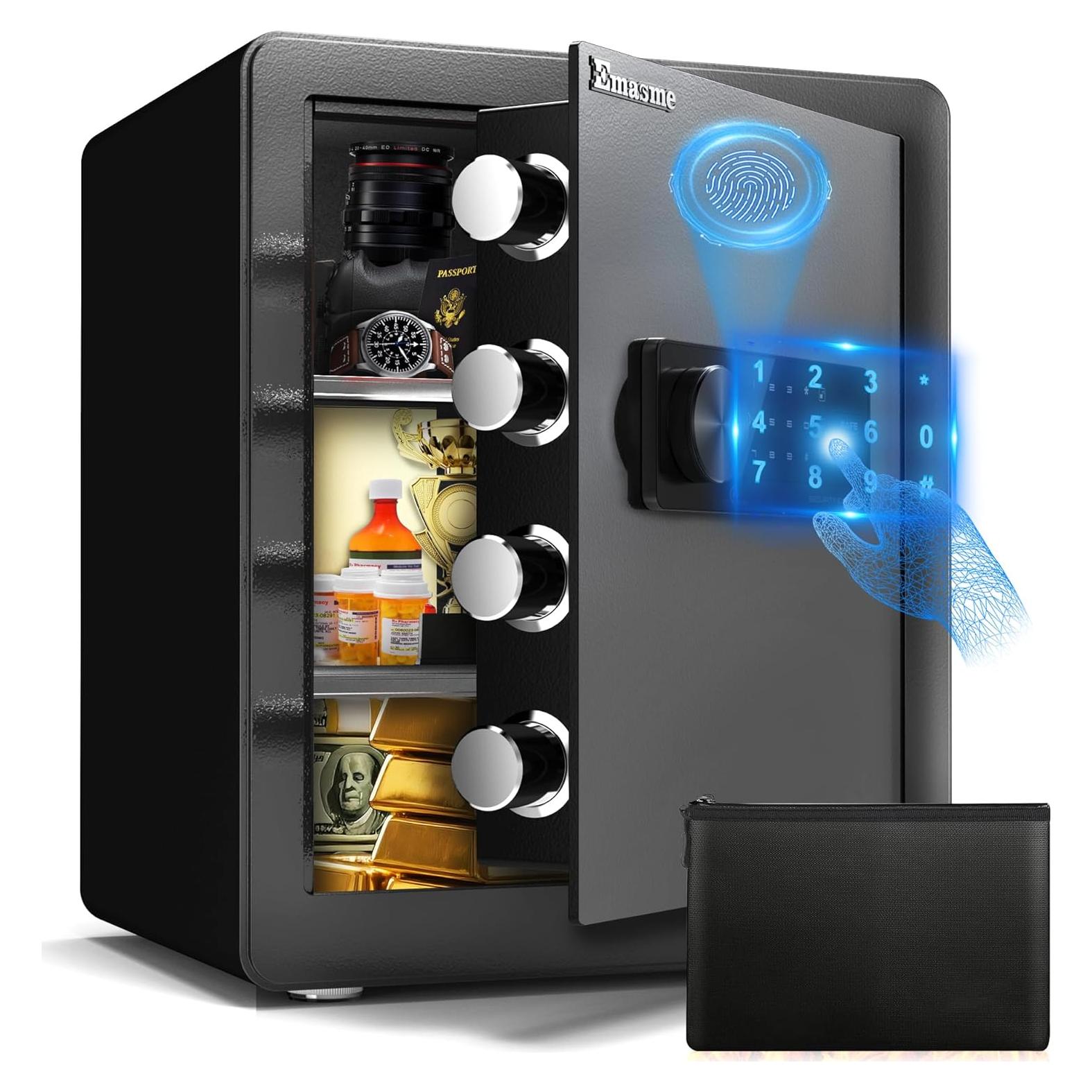 Caja Fuerte Emasme Biométrica 2.0 Pies Cúbicos con Alarma