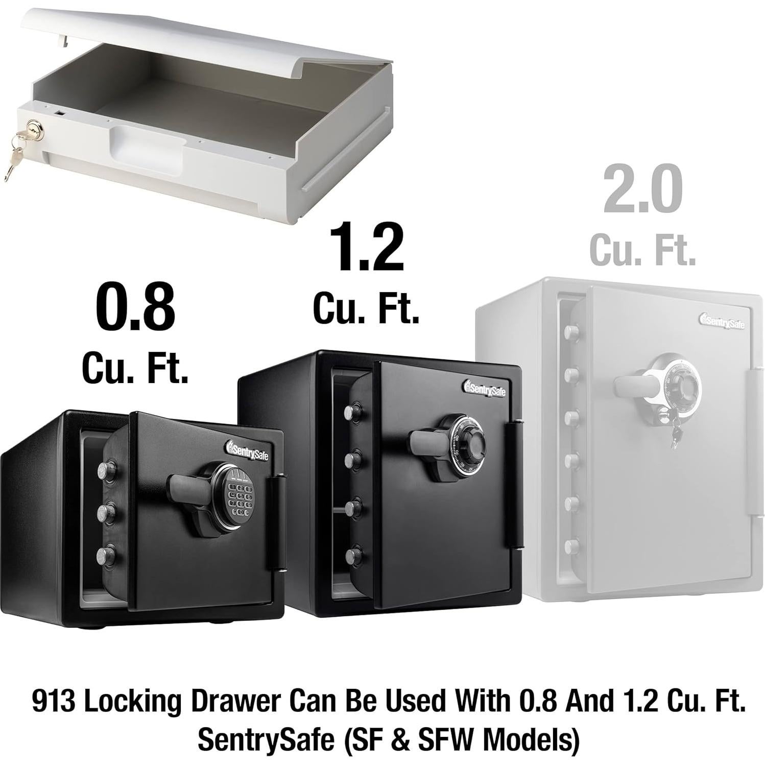 Cajón de bloqueo SentrySafe 913 para cajas fuertes SFW082/SFW123