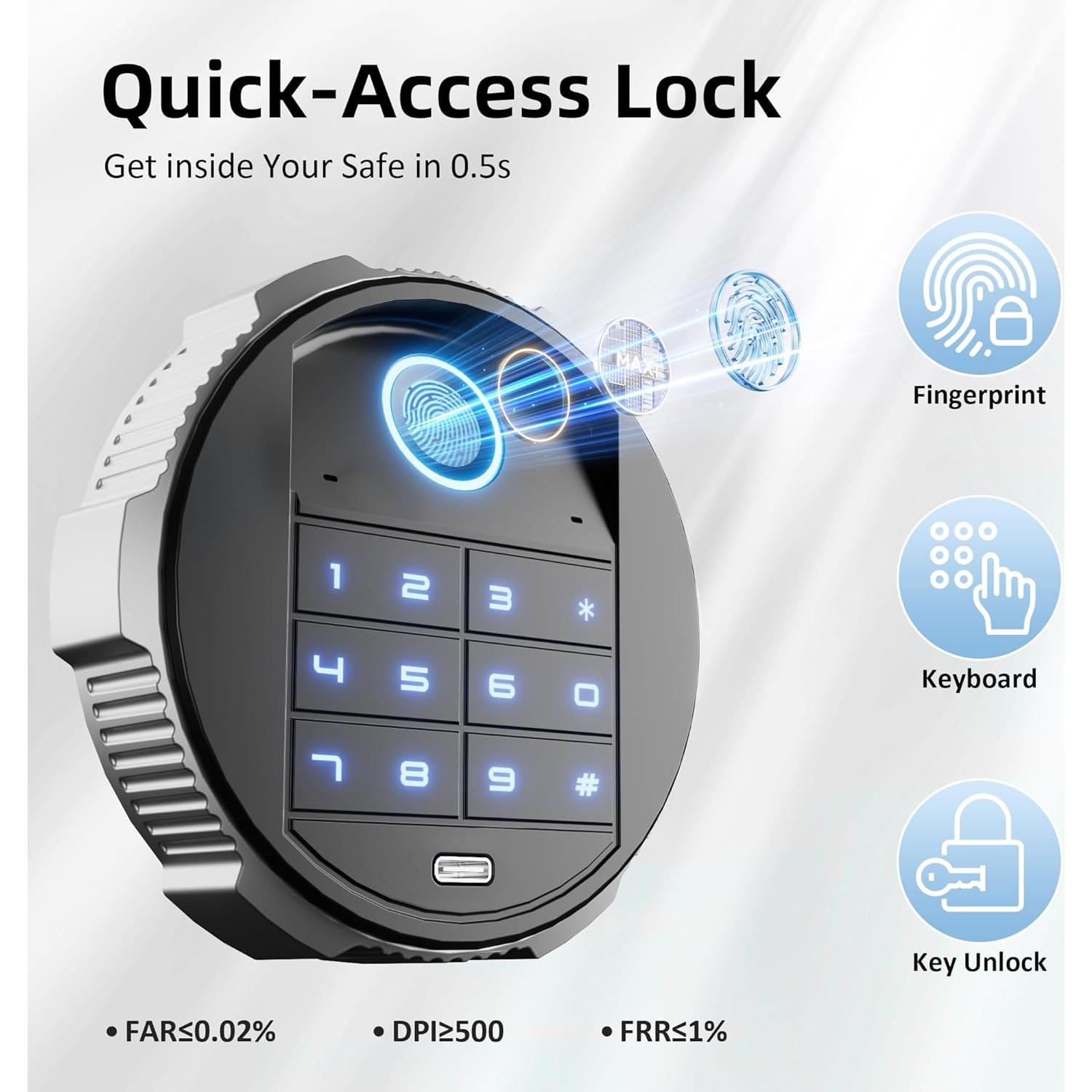 Caja Fuerte Biométrica KPASAFE 22.7L con Huella Digital