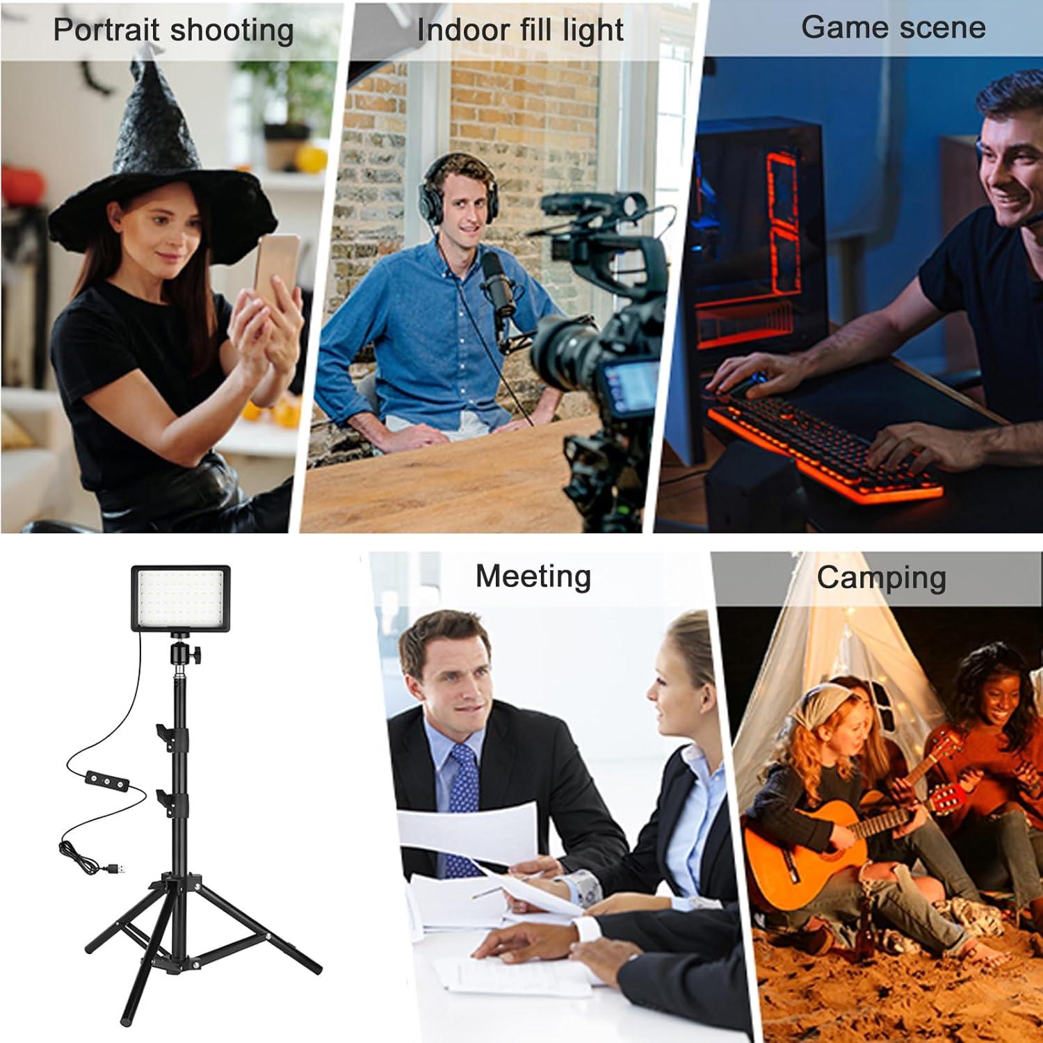 Luz LED Continua Ci-Fotto 2-Pack con Trípodes y Filtros