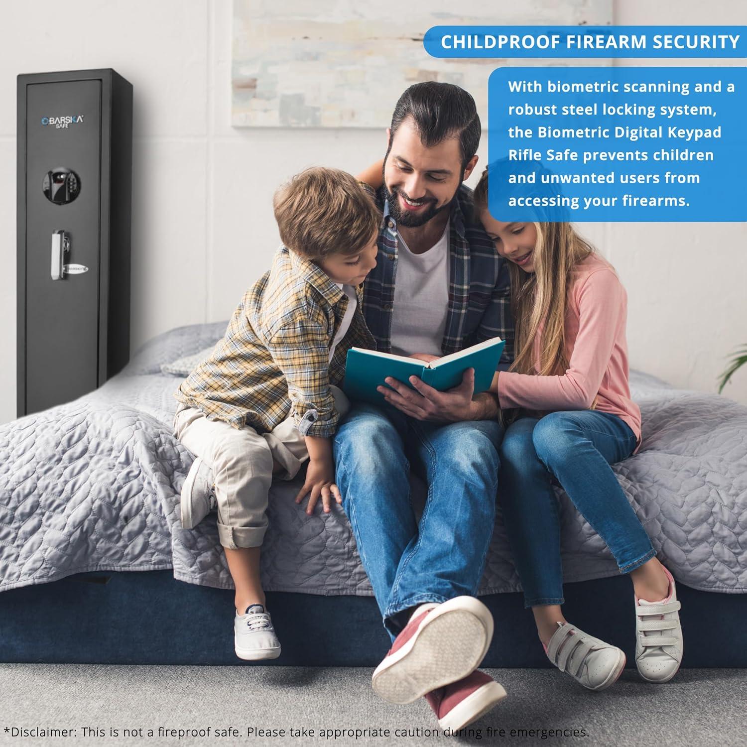 Caja Fuerte Biométrica Barska AX12760 para Rifle 51.8L