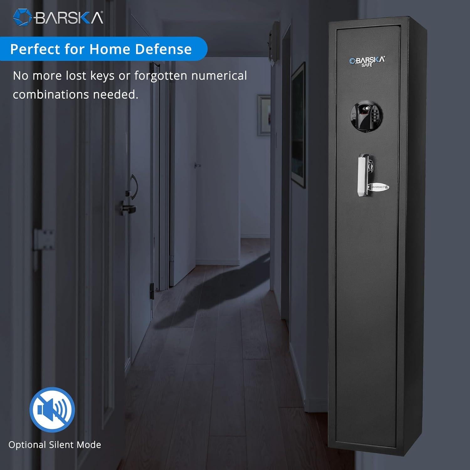 Caja Fuerte Biométrica Barska AX12760 para Rifle 51.8L