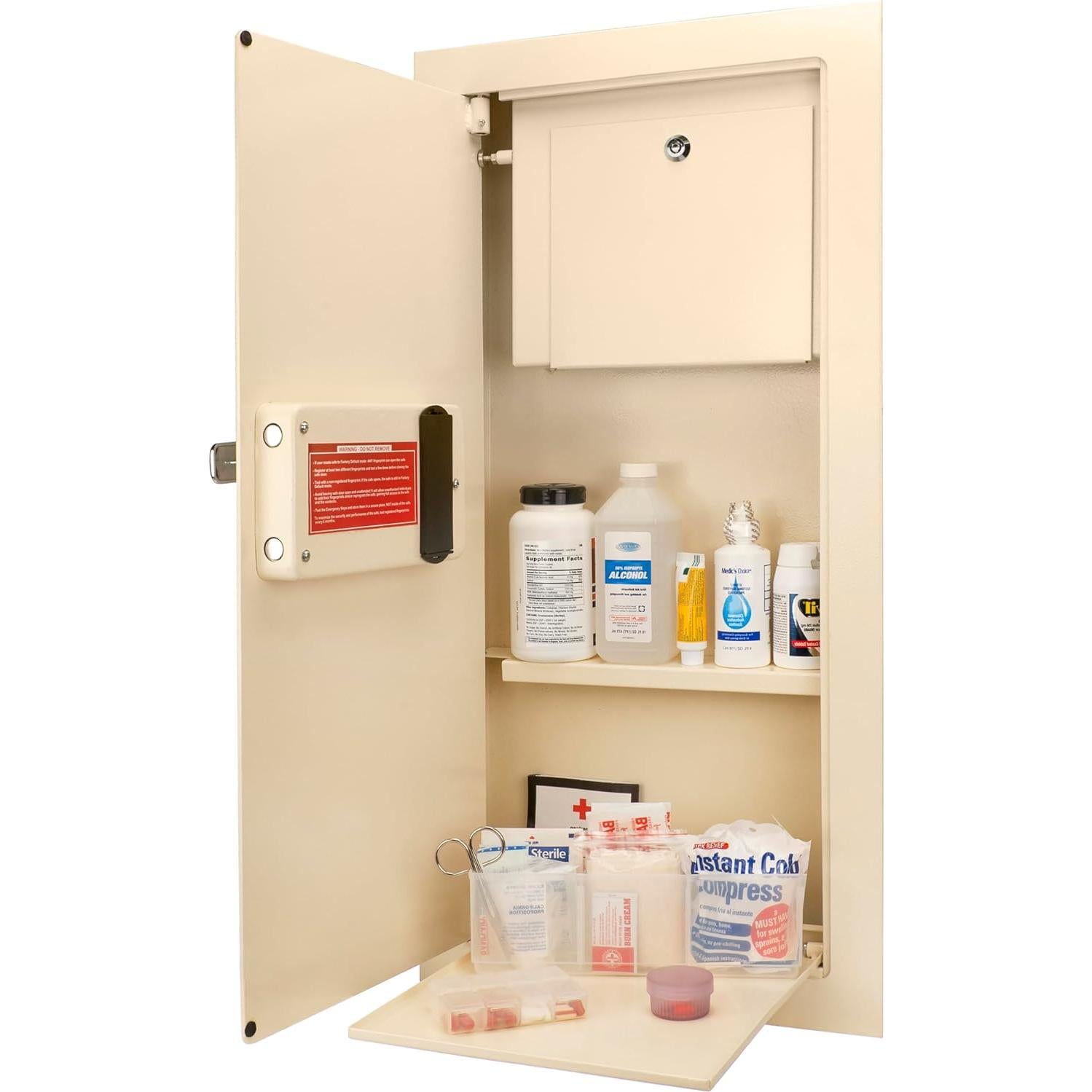 Caja Fuerte Biométrica de Pared Barska 80 cm - Seguridad con Huella Digital