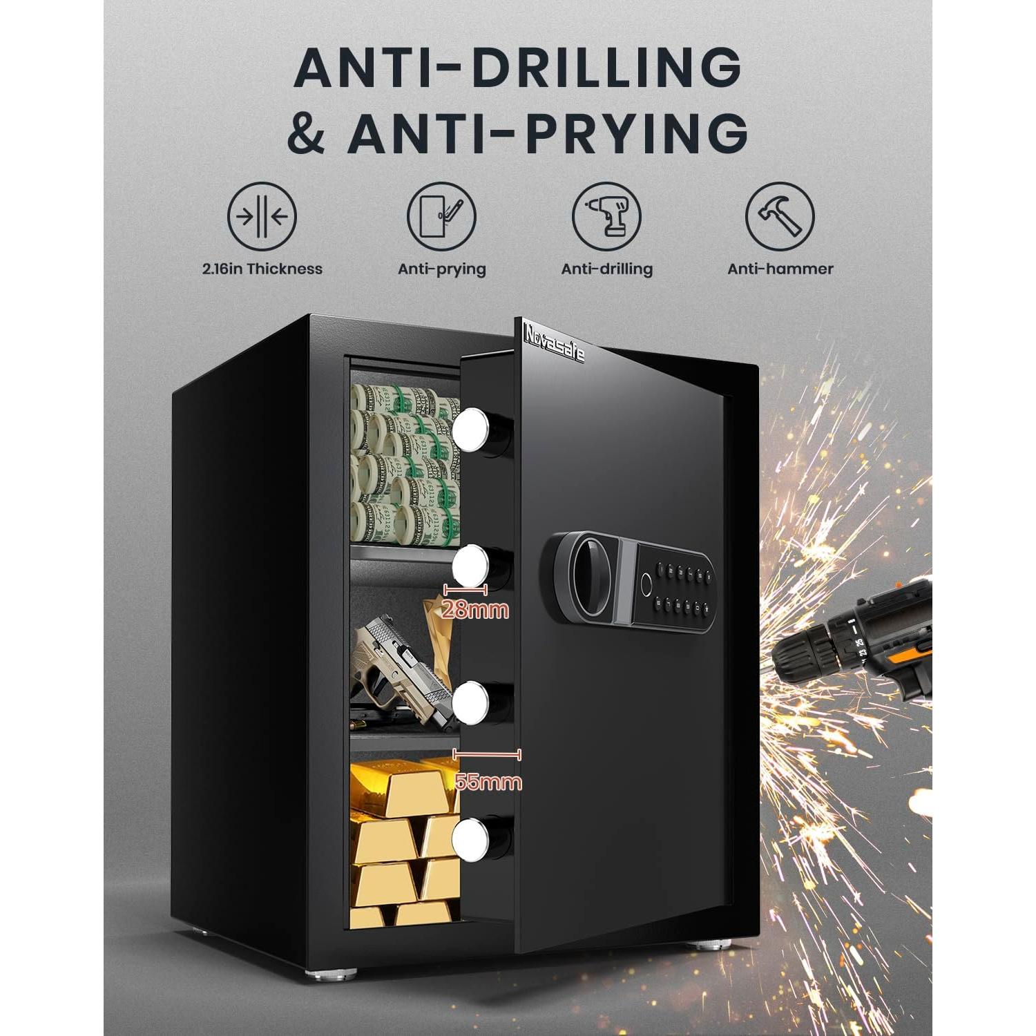 Caja Fuerte Biométrica Novasafe 2.0 Pies Cúbicos con Alarma