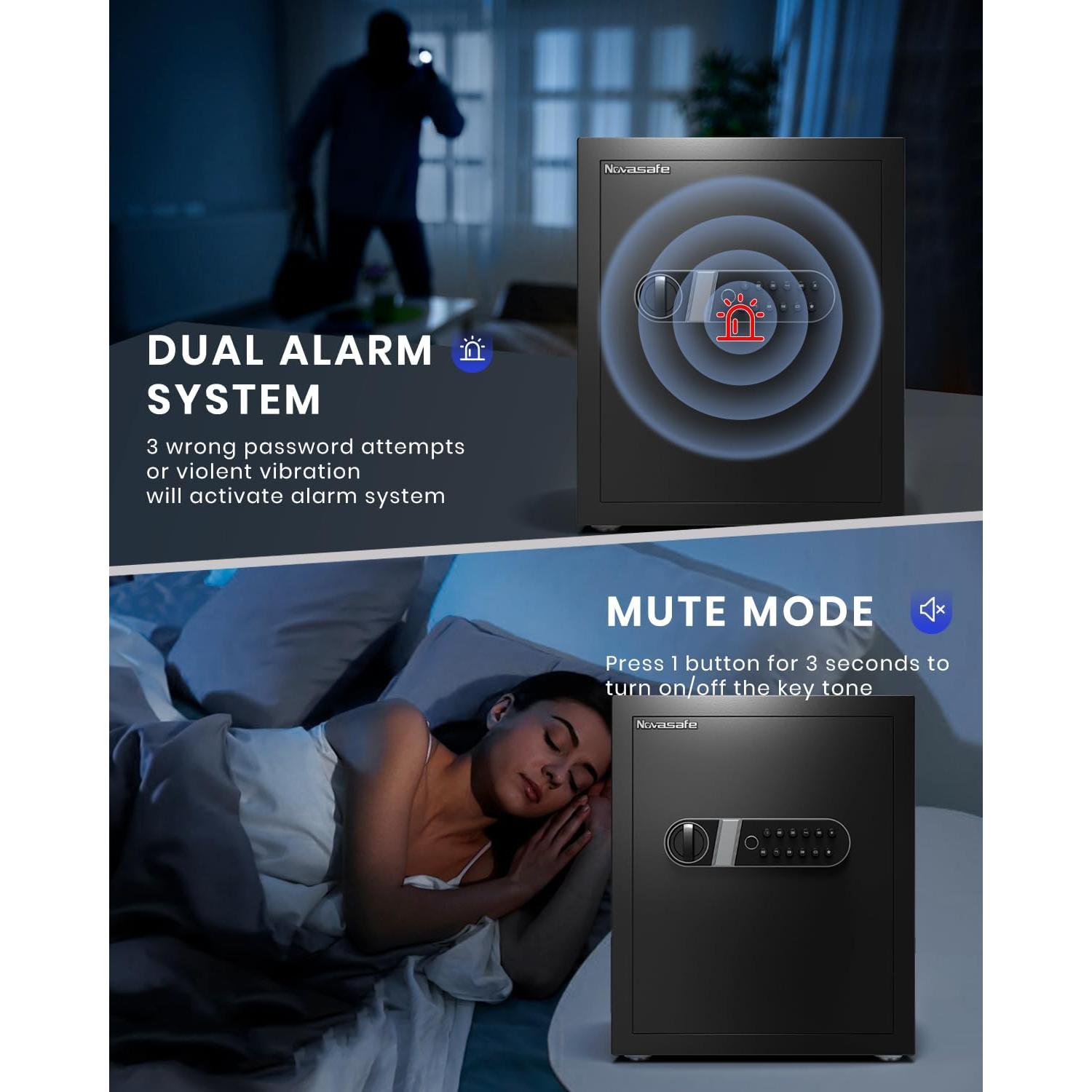 Caja Fuerte Biométrica Novasafe 2.0 Pies Cúbicos con Alarma