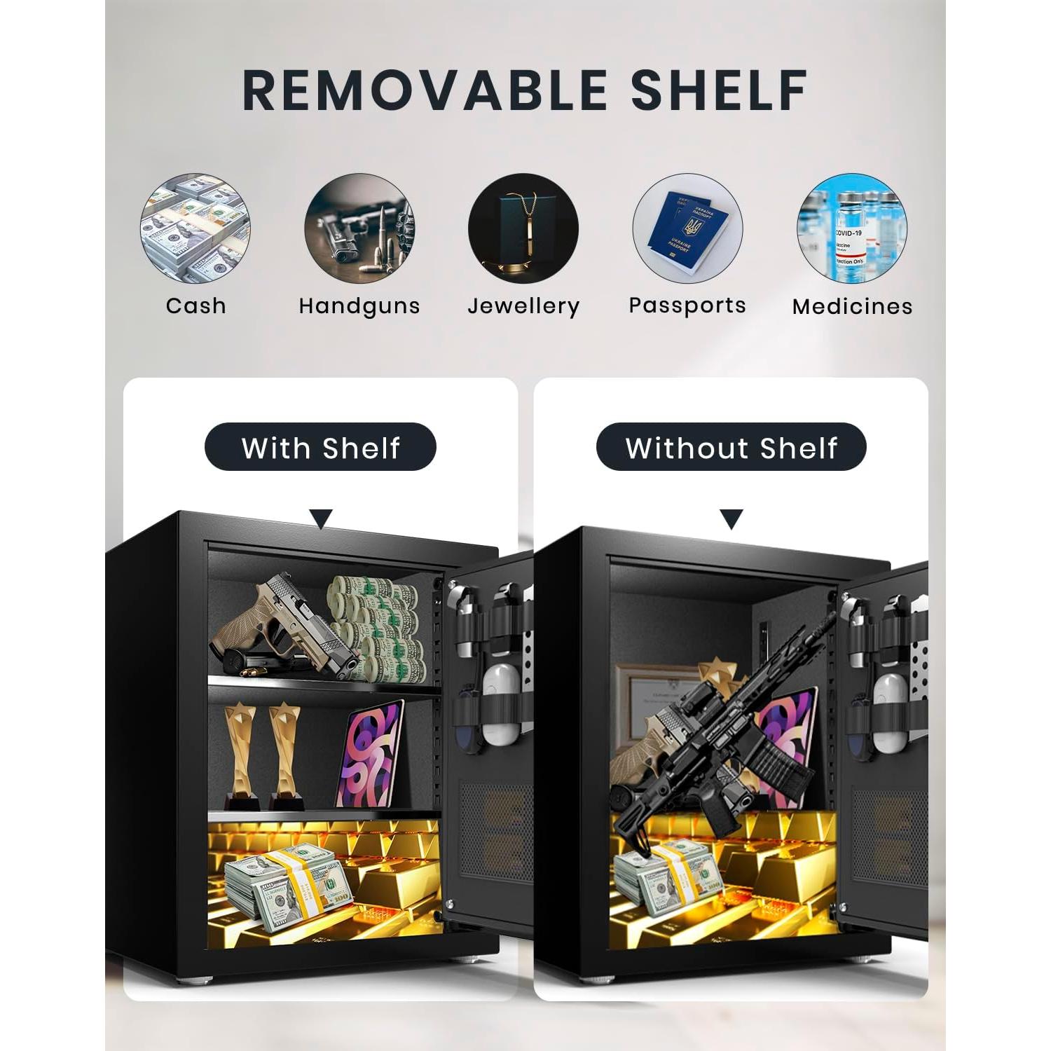 Caja Fuerte Biométrica Novasafe 2.0 Pies Cúbicos con Alarma