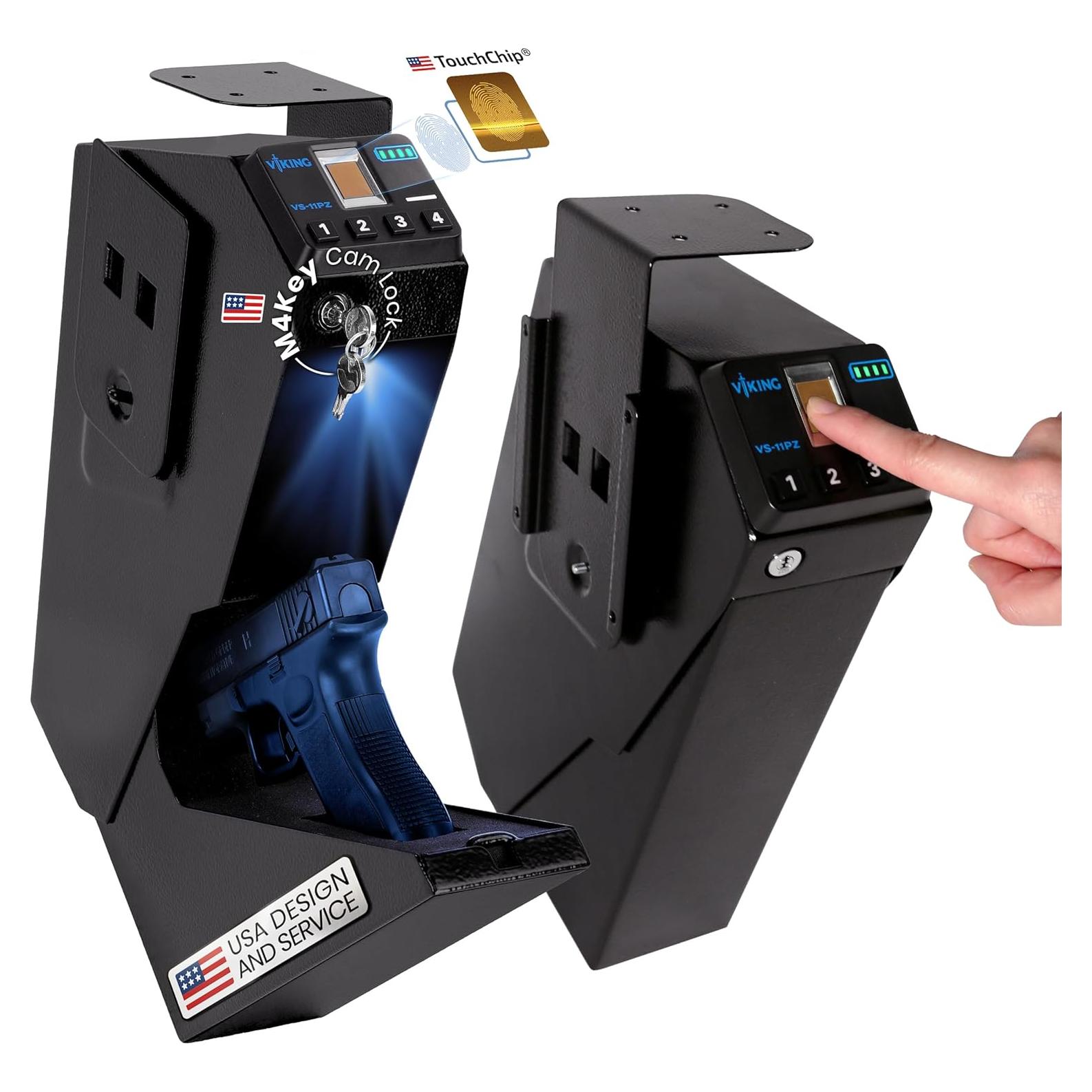 Caja Fuerte Biométrica Viking VS-11PZ para Pistola 1 Unidad