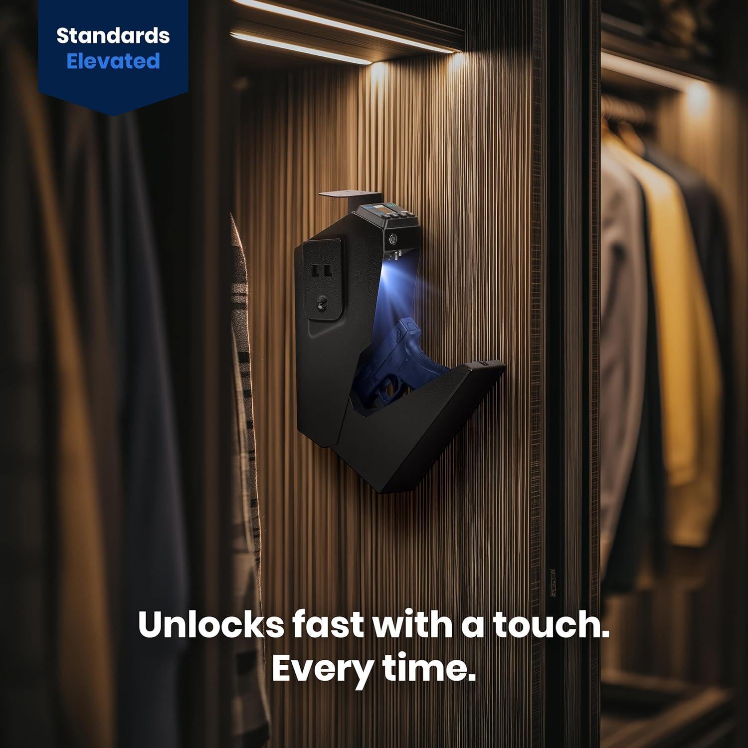 Caja Fuerte Biométrica Viking VS-11PZ para Pistola 1 Unidad