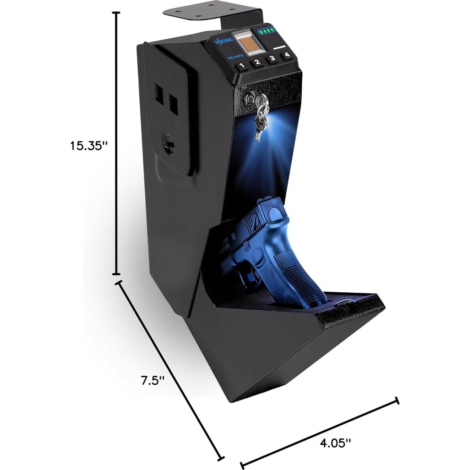 Caja Fuerte Biométrica Viking VS-11PZ para Pistola 1 Unidad
