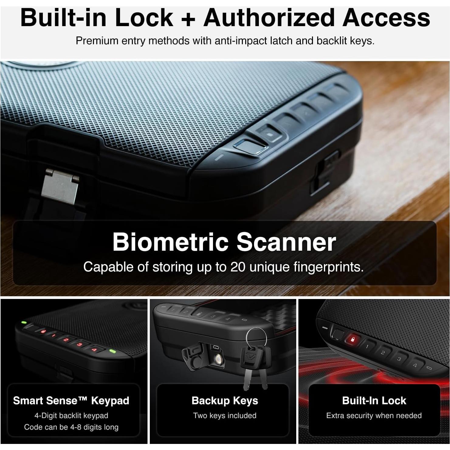 Caja Biometrica Vaultek LifePod 20 a Prueba de Climas