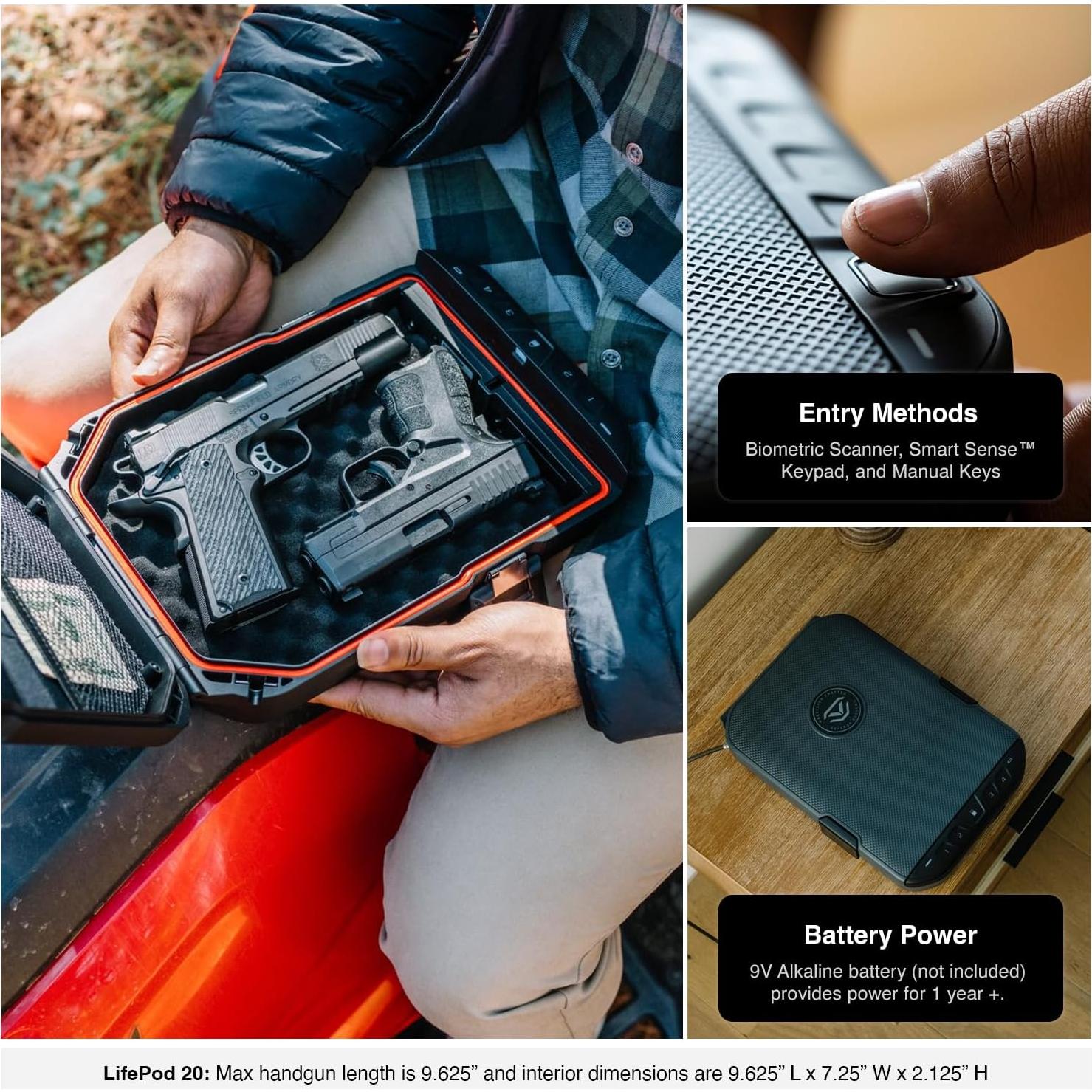 Caja Biometrica Vaultek LifePod 20 a Prueba de Climas