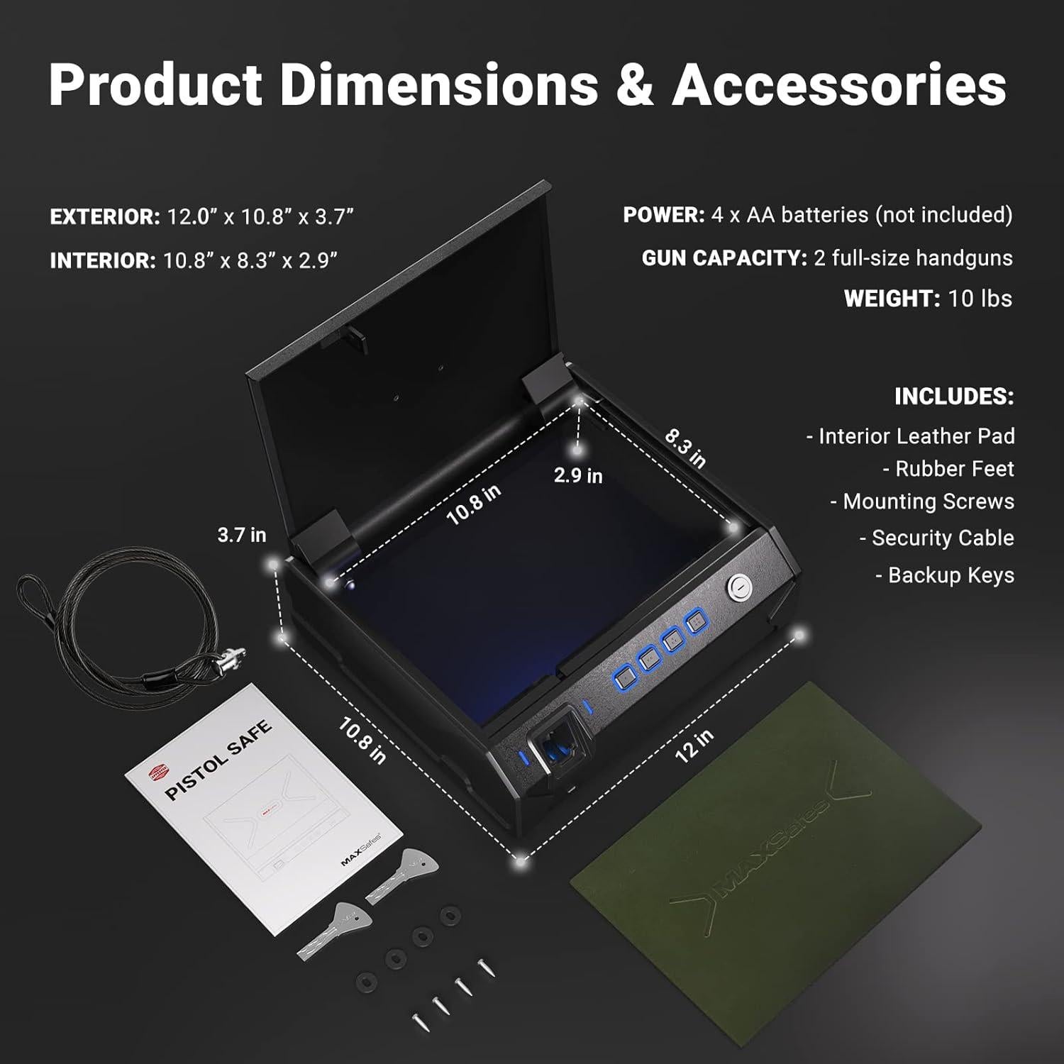 Caja Fuerte Biométrica MAXSafes con Reconocimiento de Venas