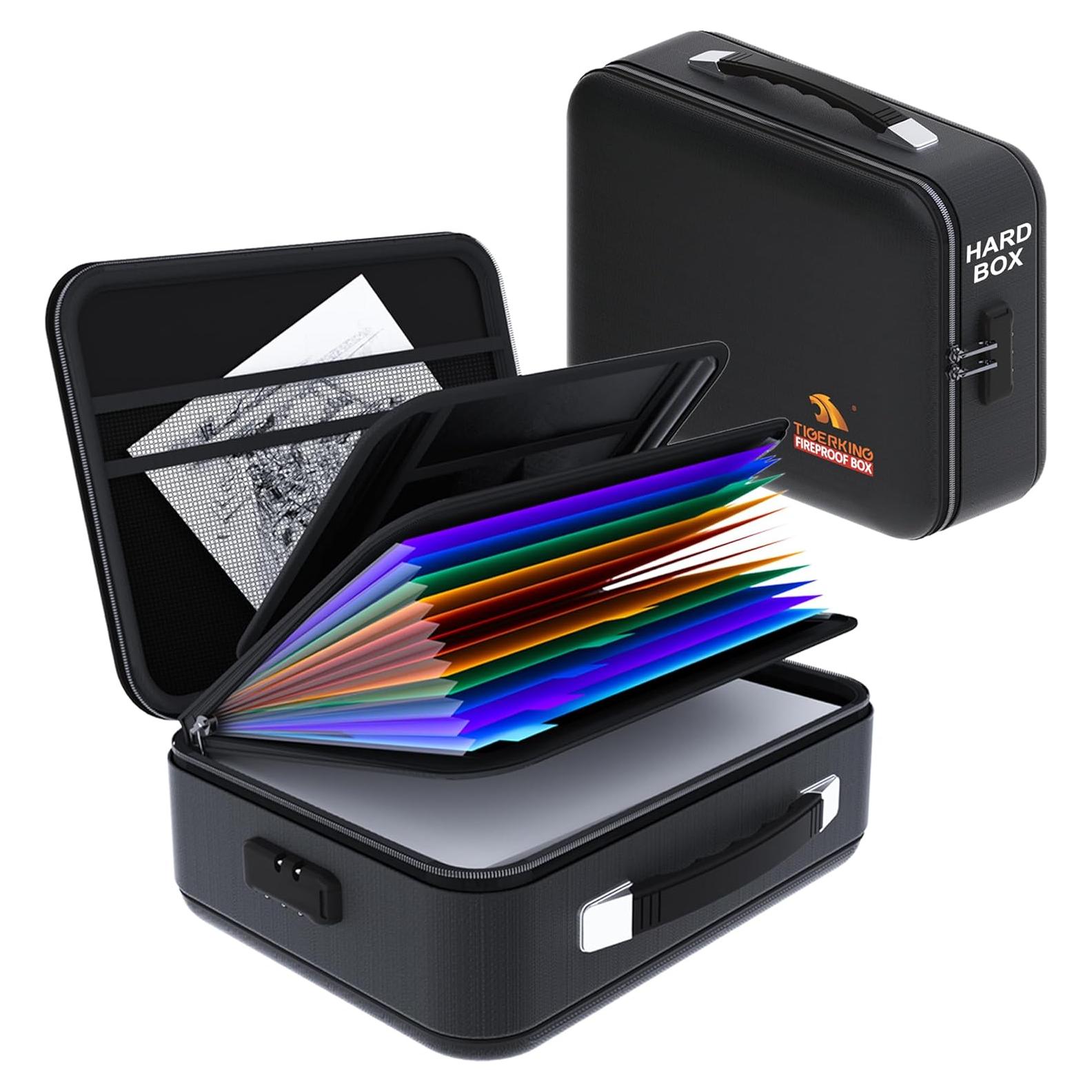 Caja de Seguridad a Prueba de Fuego TIGERKING F-BOX Negra