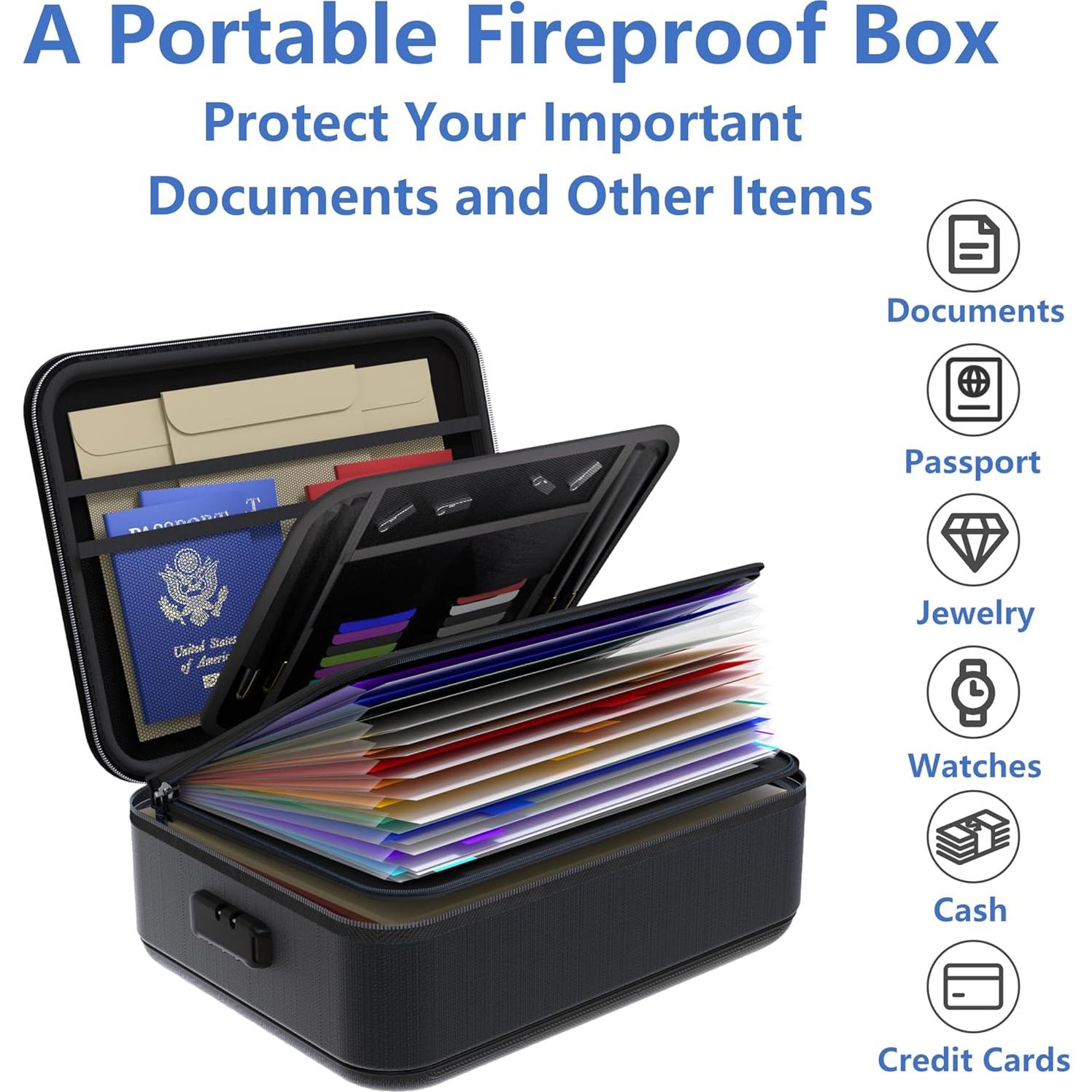 Caja de Seguridad a Prueba de Fuego TIGERKING F-BOX Negra