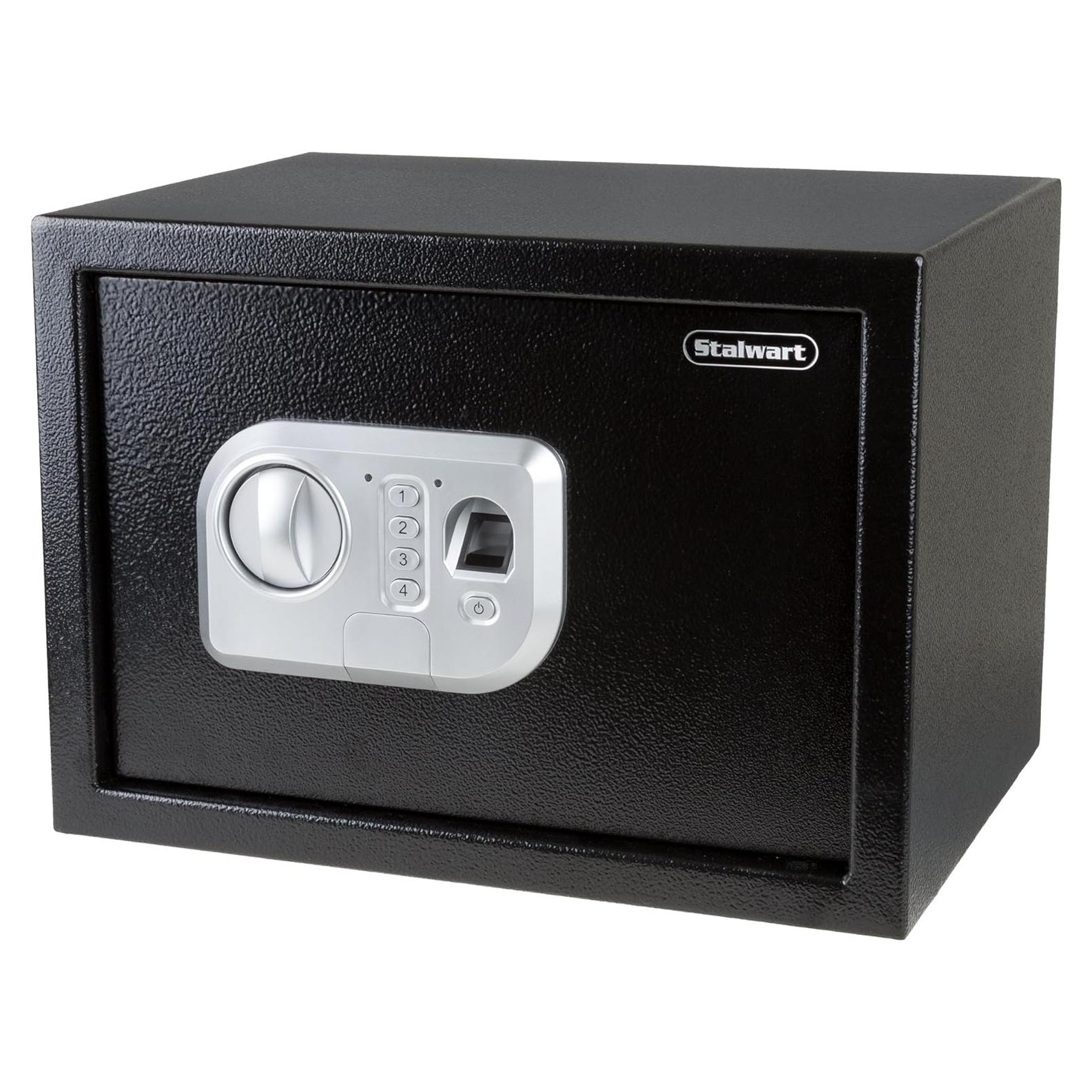 Caja Fuerte Electrónica Stalwart con Huellas Dactilares - 35x25x25 cm