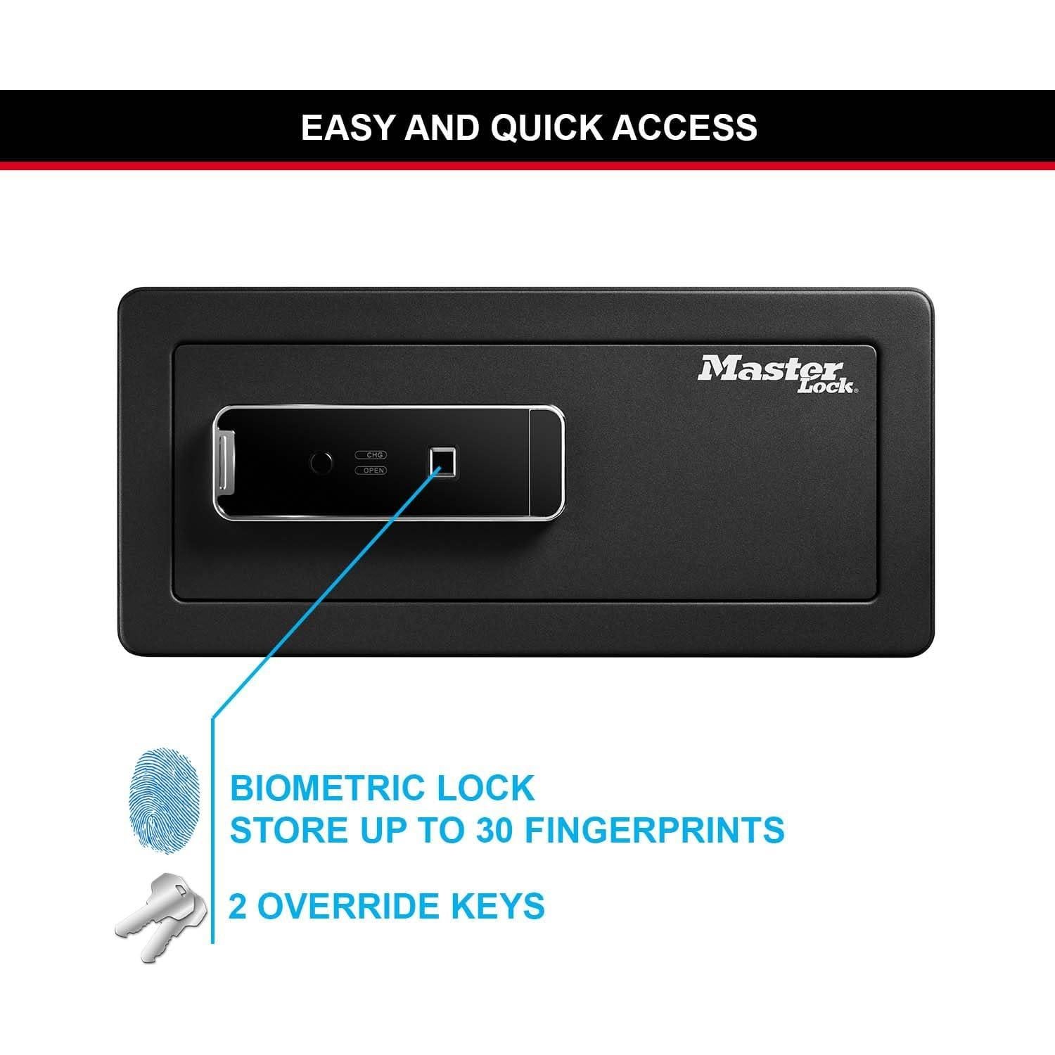 Caja Fuerte Biométrica Master Lock LX110BEURHRO 25L Negra
