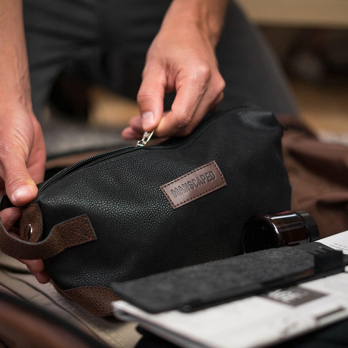 Bolsa de Aseo MANSCAPED The Shed de Cuero PU 22x10x15cm