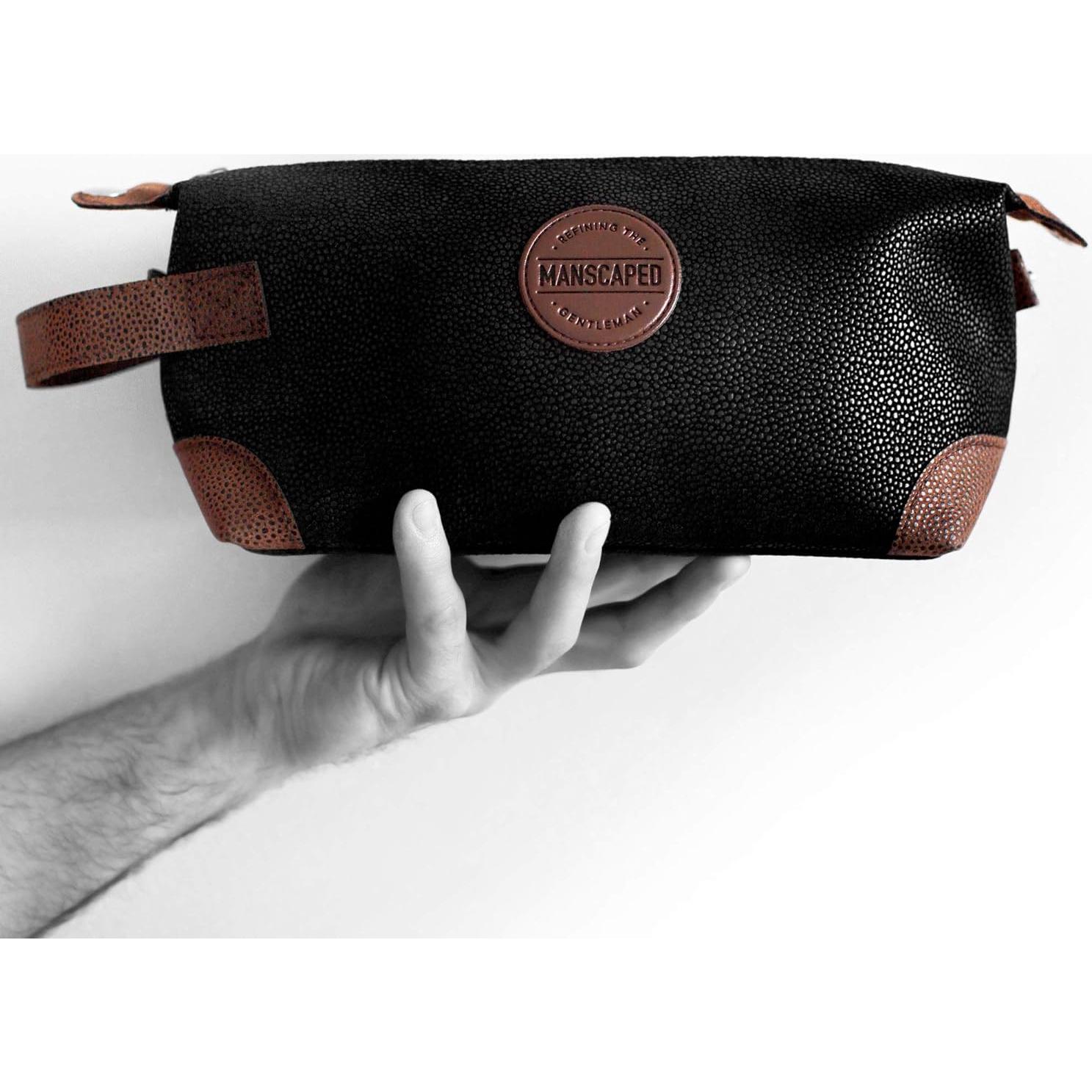 Bolsa de Aseo MANSCAPED The Shed de Cuero PU 22x10x15cm