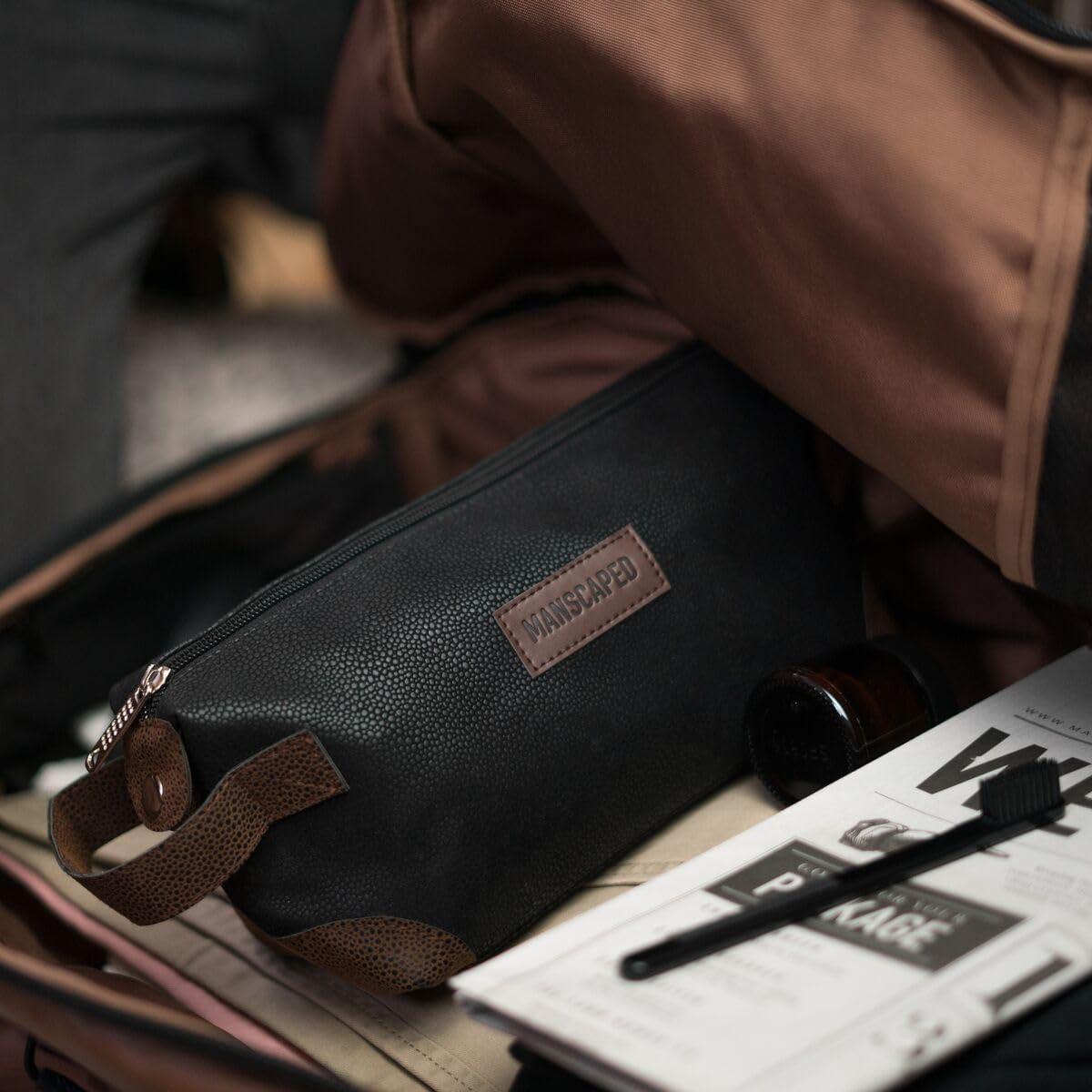 Bolsa de Aseo MANSCAPED The Shed de Cuero PU 22x10x15cm