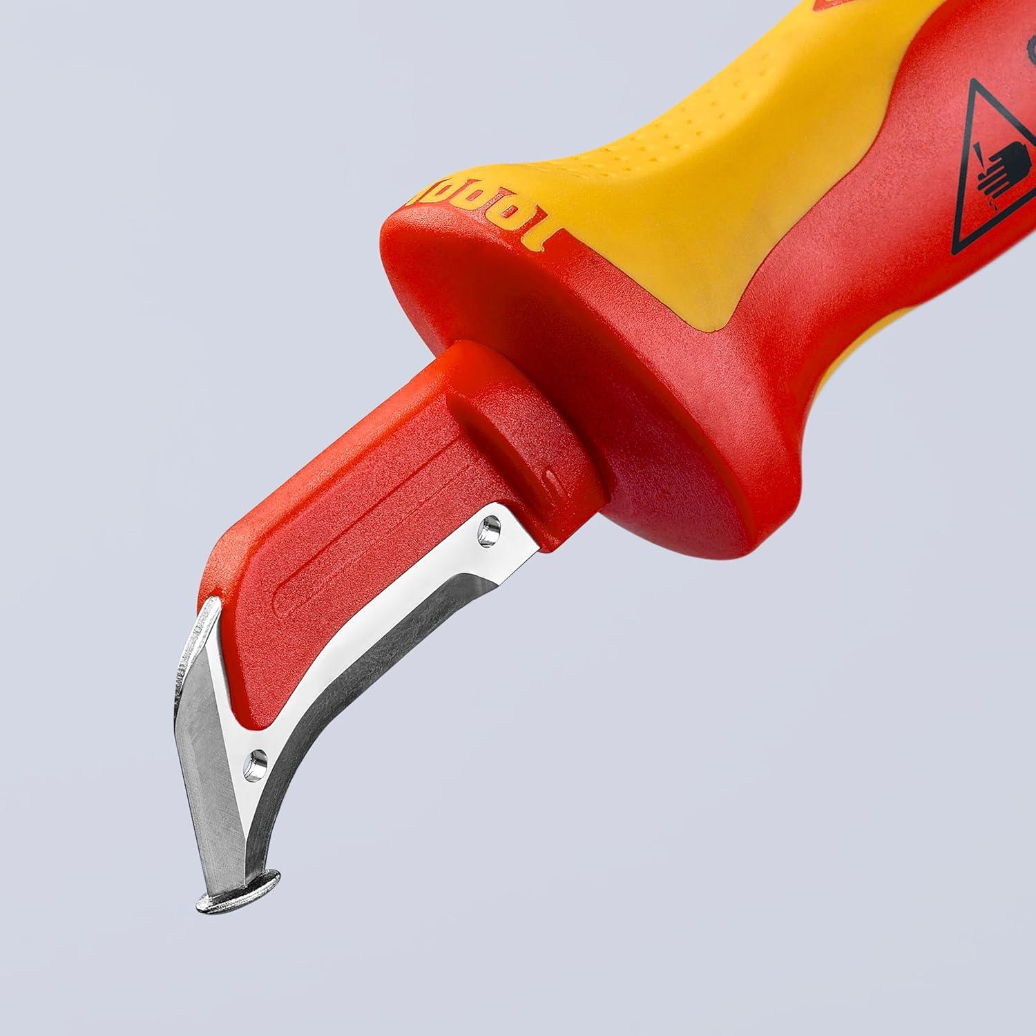 Cuchillo de Desmantelamiento KNIPEX 98 55 Aislado 180mm