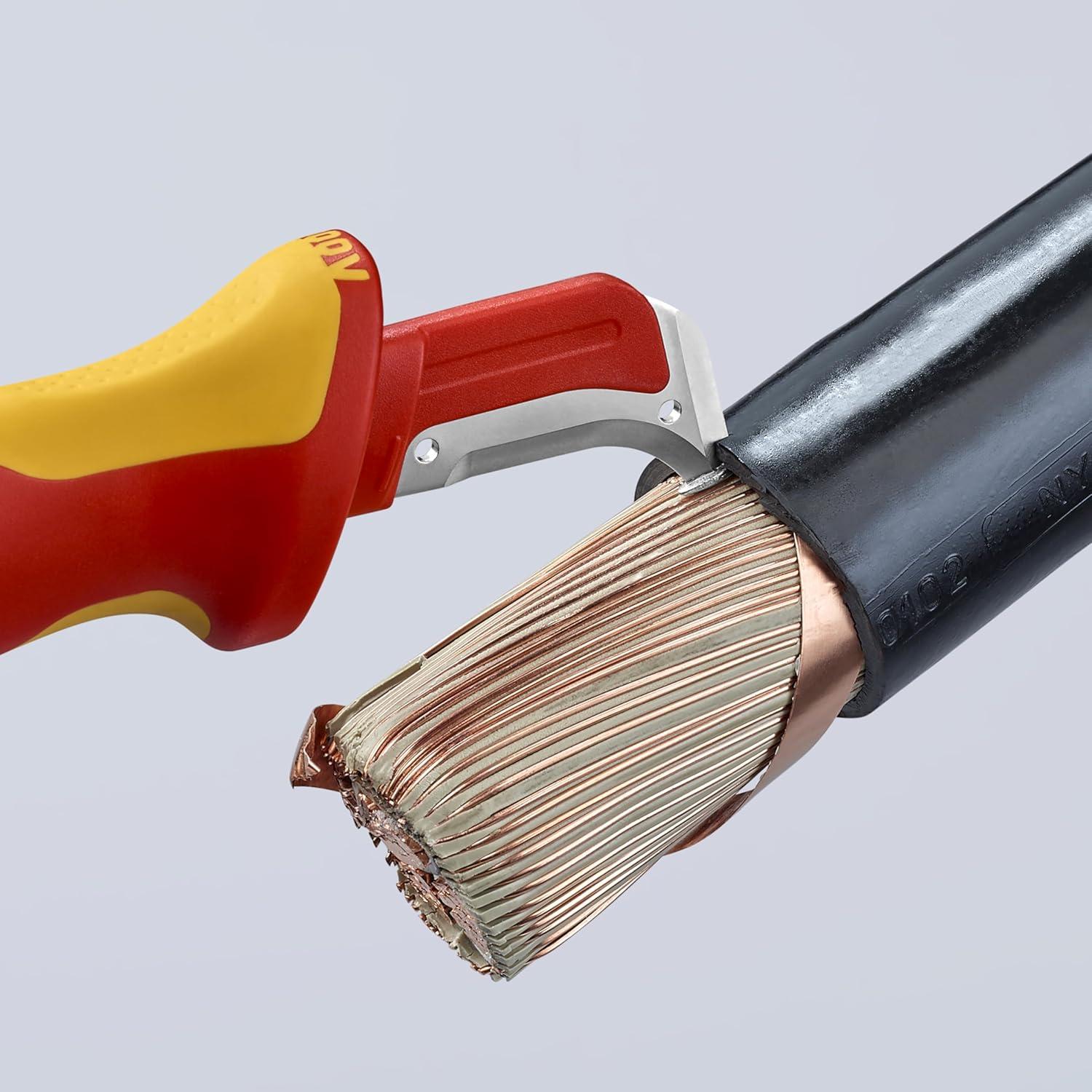 Cuchillo de Desmantelamiento KNIPEX 98 55 Aislado 180mm