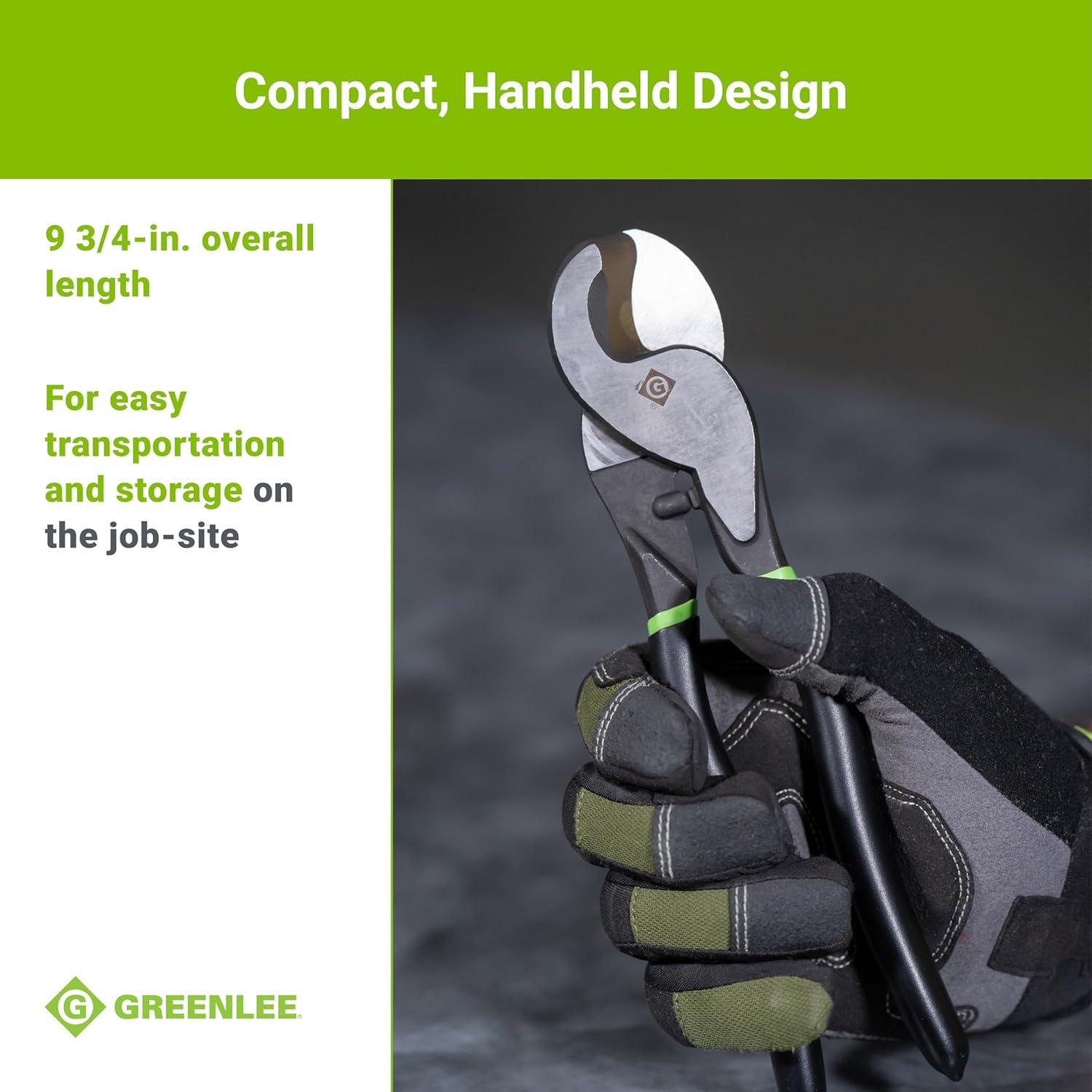 Cortador de Cable Portátil Greenlee 727 para Cobre y Aluminio