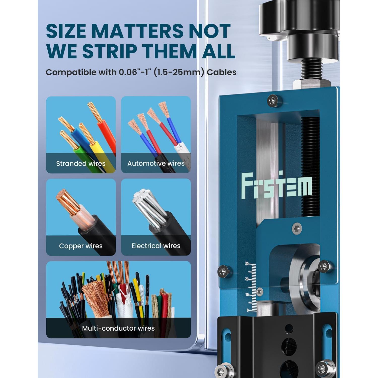 Desforradora Manual de Cables Frstem 0.15-2.5 cm Aluminio