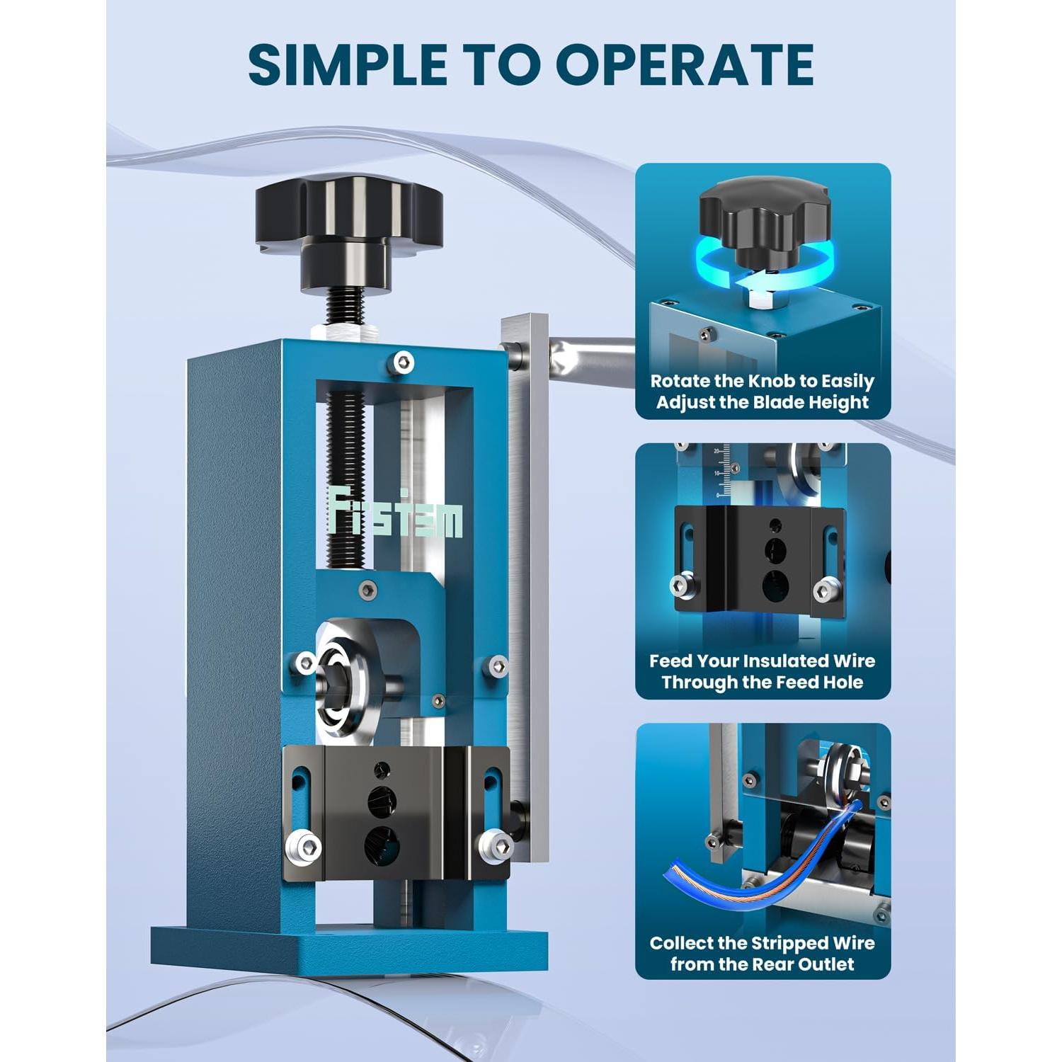 Desforradora Manual de Cables Frstem 0.15-2.5 cm Aluminio