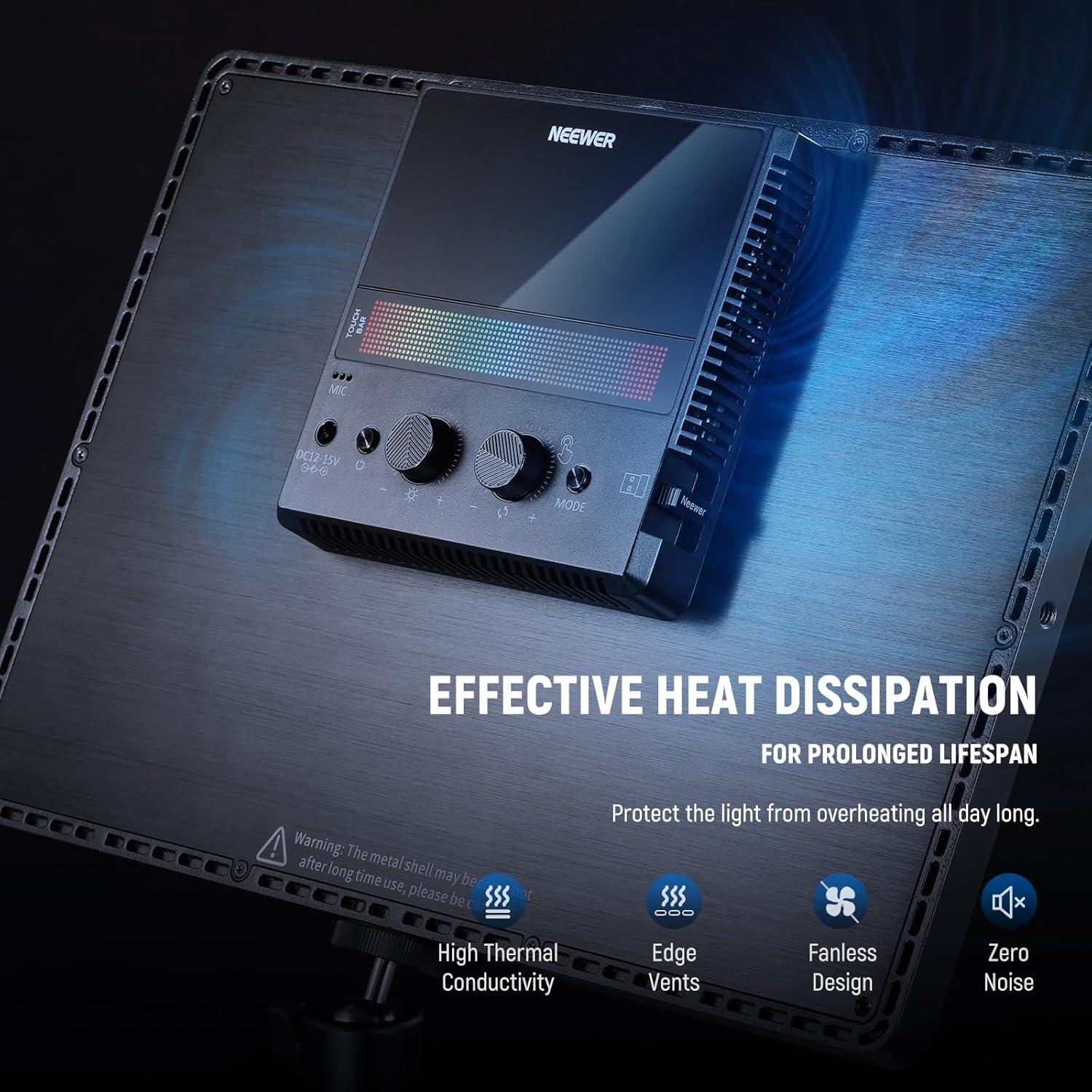 NEEWER GL1C Luz LED RGB 48W para Streaming y Gaming