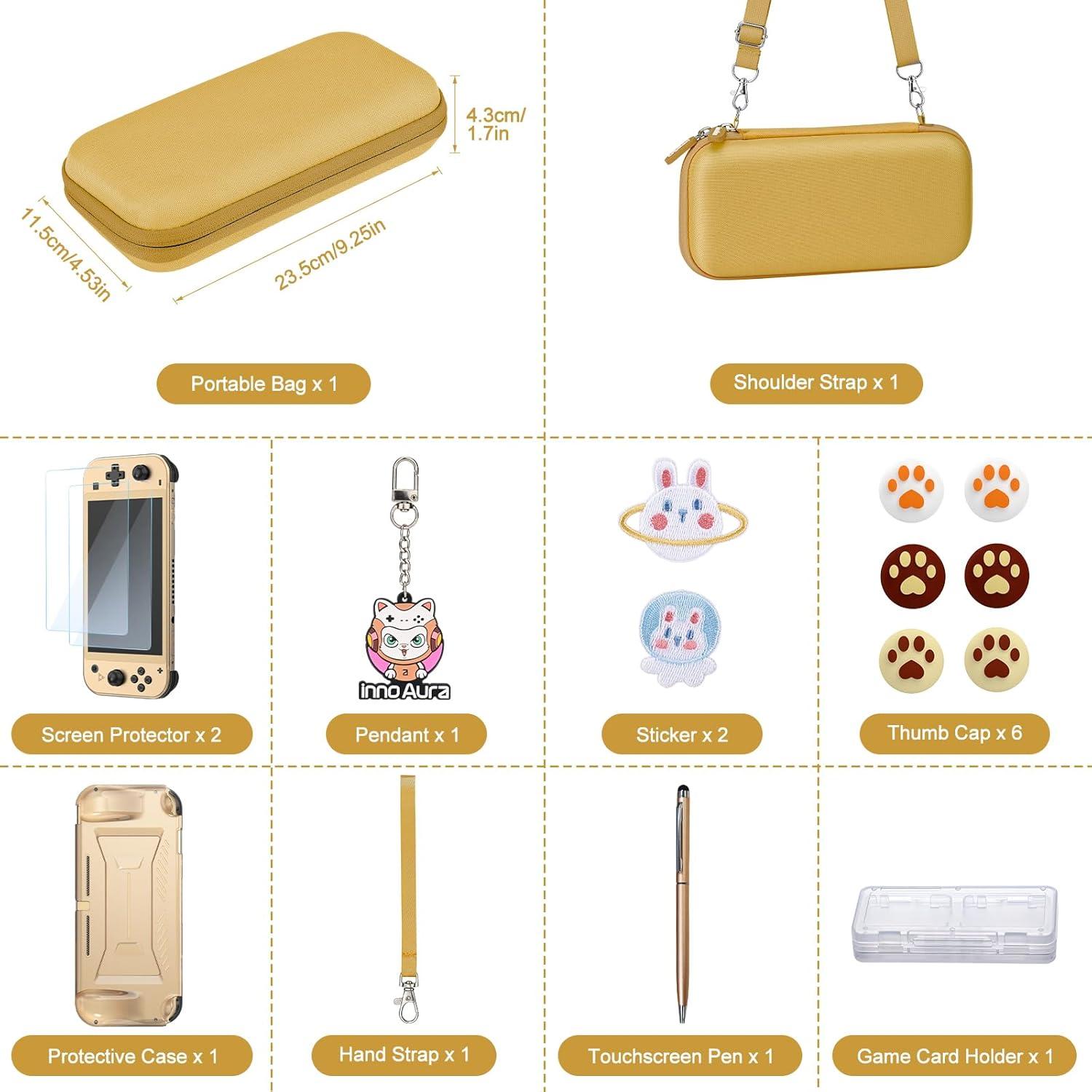 Accesorios innoAura 18 en 1 para Switch Lite con estuche