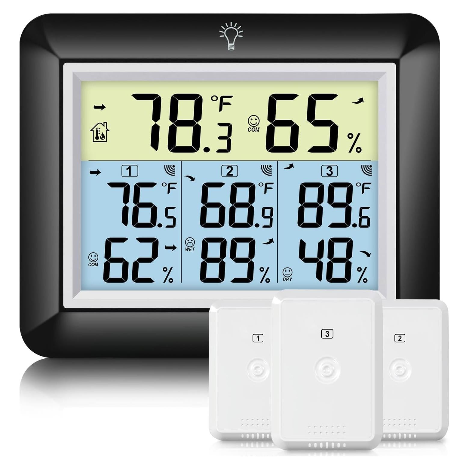 Termómetro e Higrómetro Inalámbrico Urageuxy WS0170BKY Negro