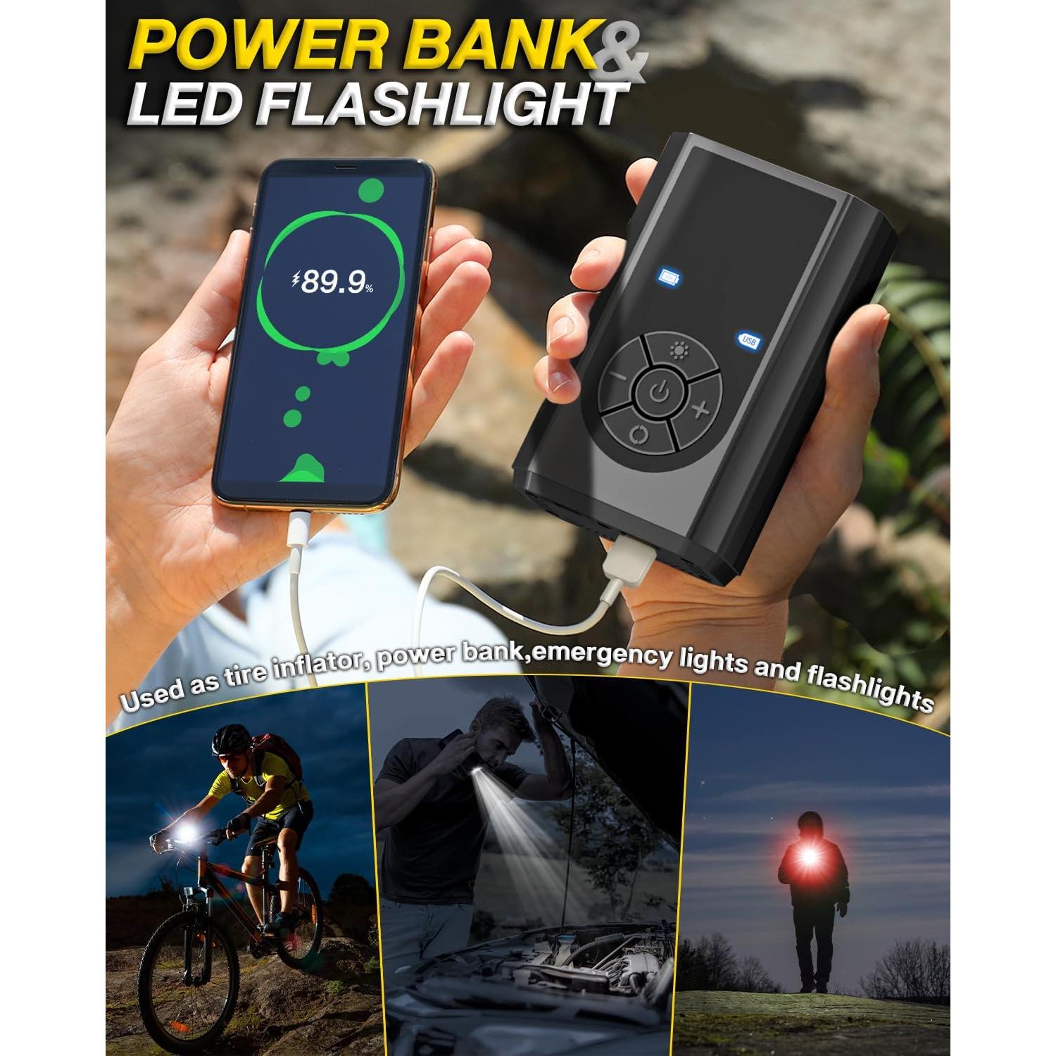 Kit de Reparación de Neumáticos FRIWOLE 8015 con Compresor 150 PSI