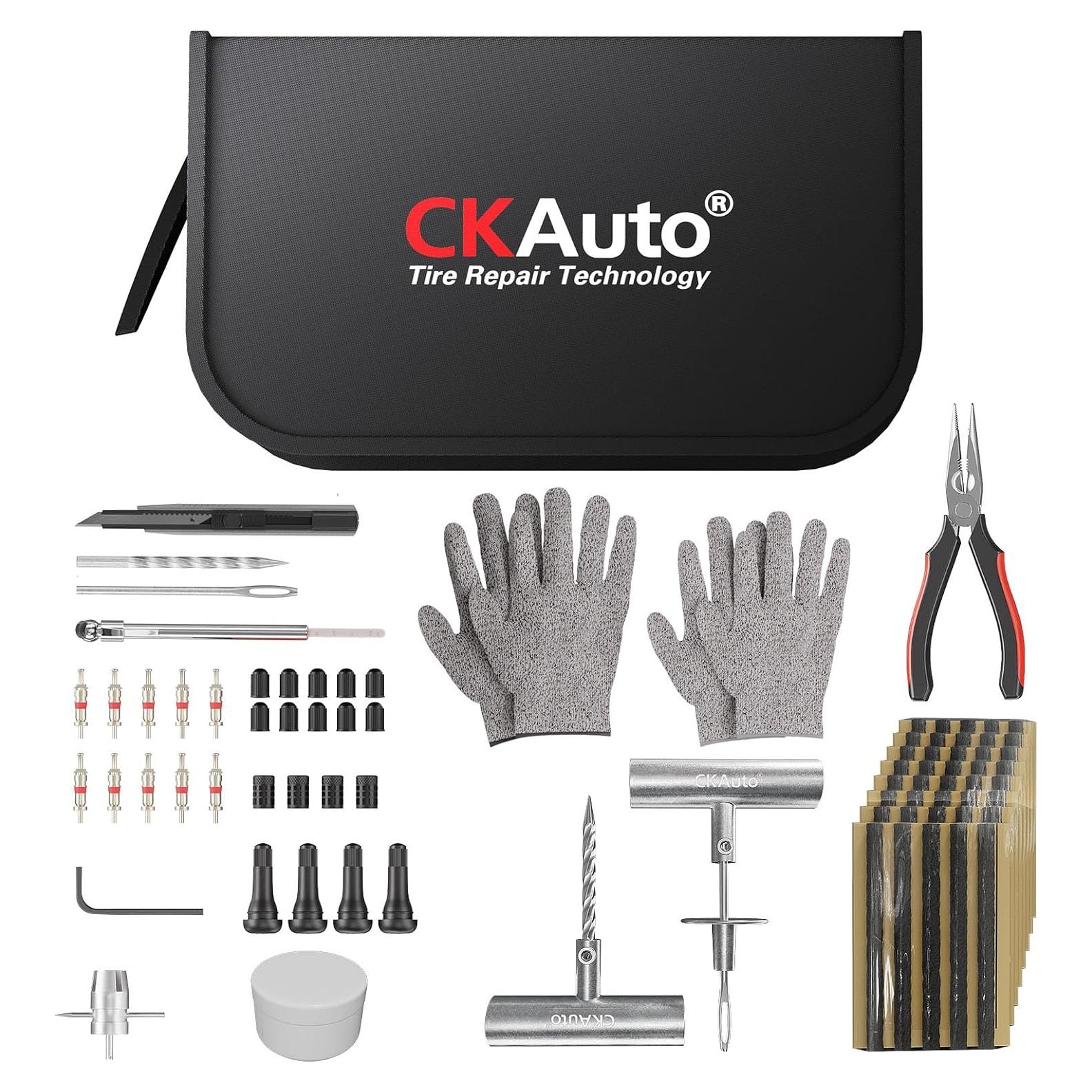 Kit de Reparación de Neumáticos CKAuto 80 Piezas para Autos