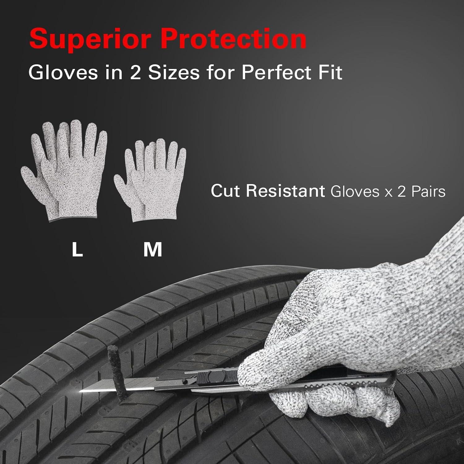 Kit de Reparación de Neumáticos CKAuto 80 Piezas para Autos