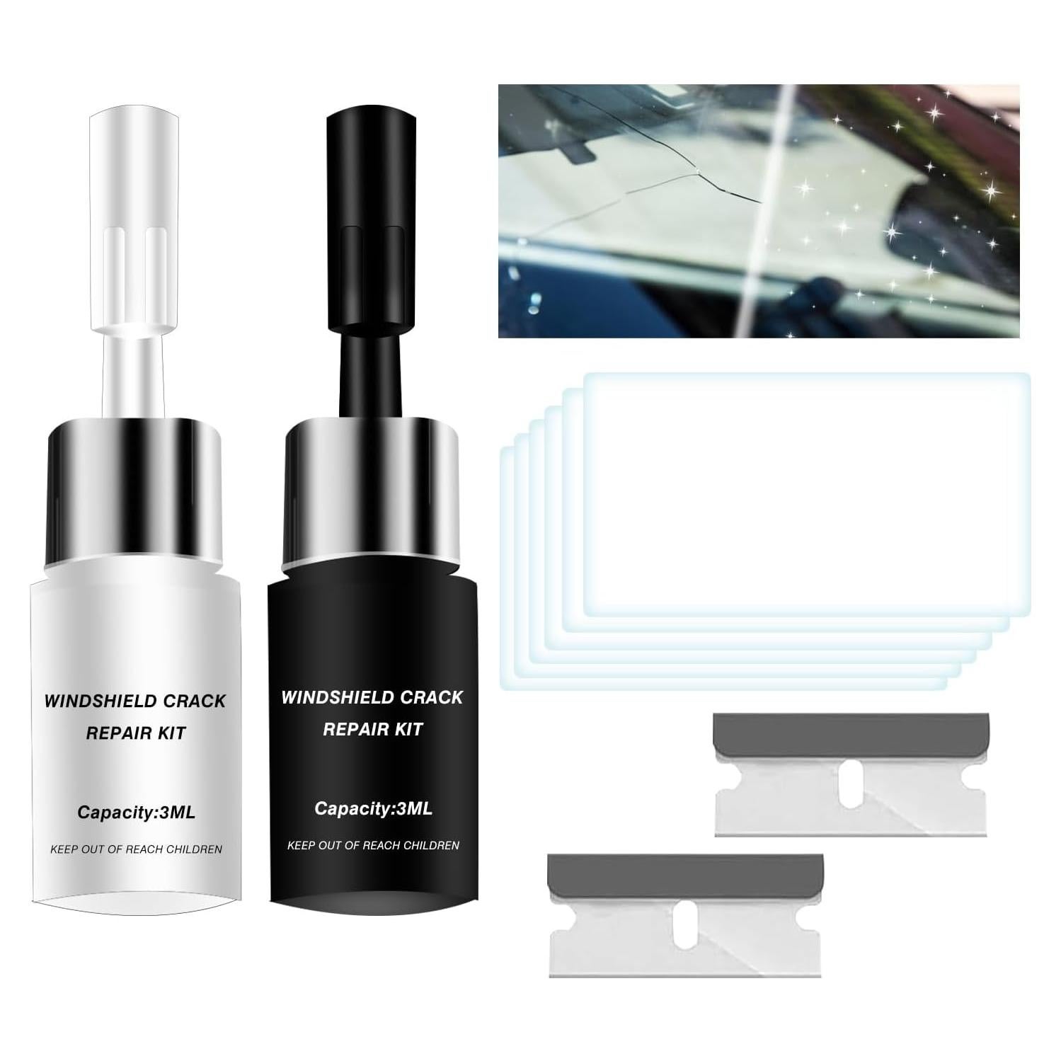 Kit de Reparación de Parabrisas Lemsper para Chips y Grietas
