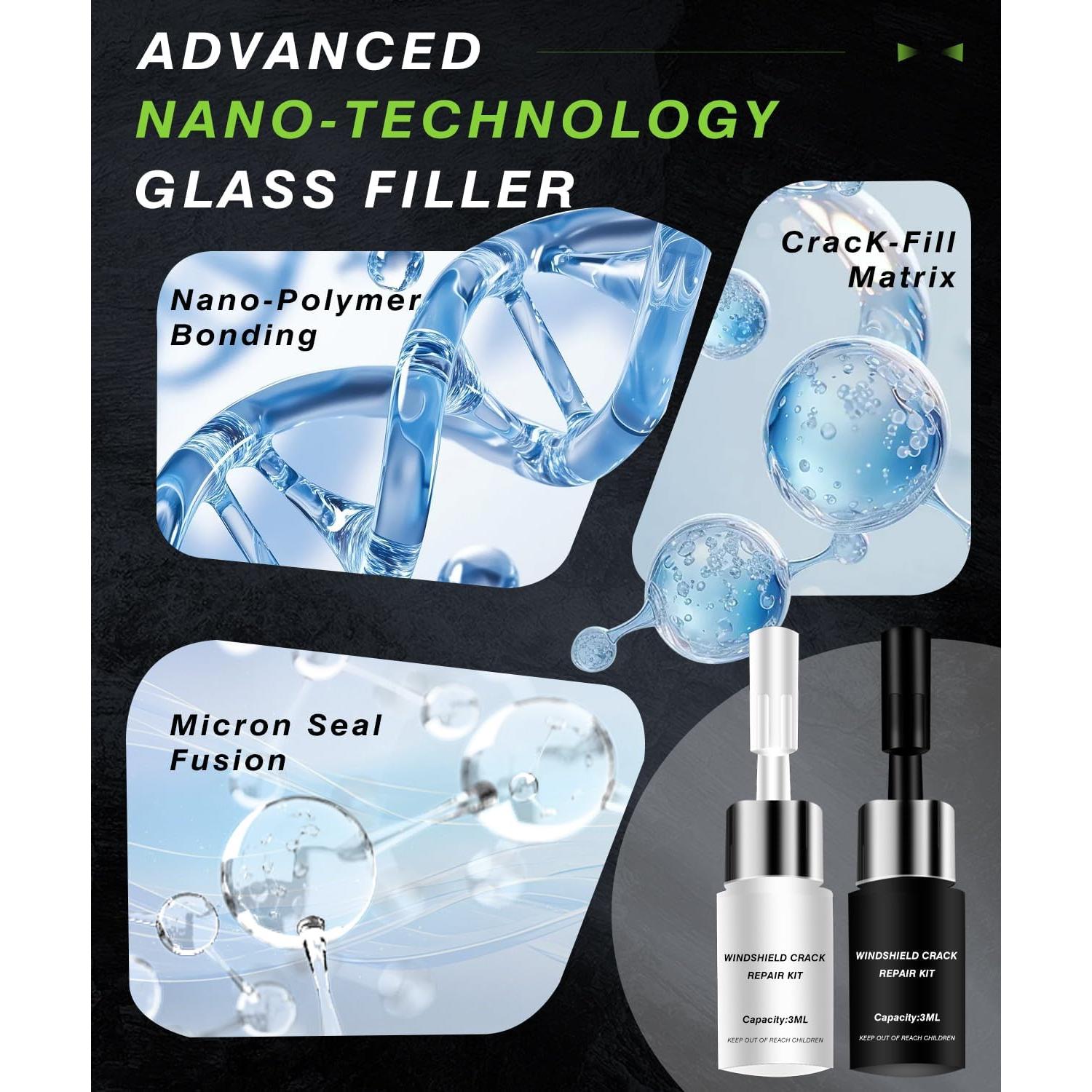 Kit de Reparación de Parabrisas Lemsper para Chips y Grietas