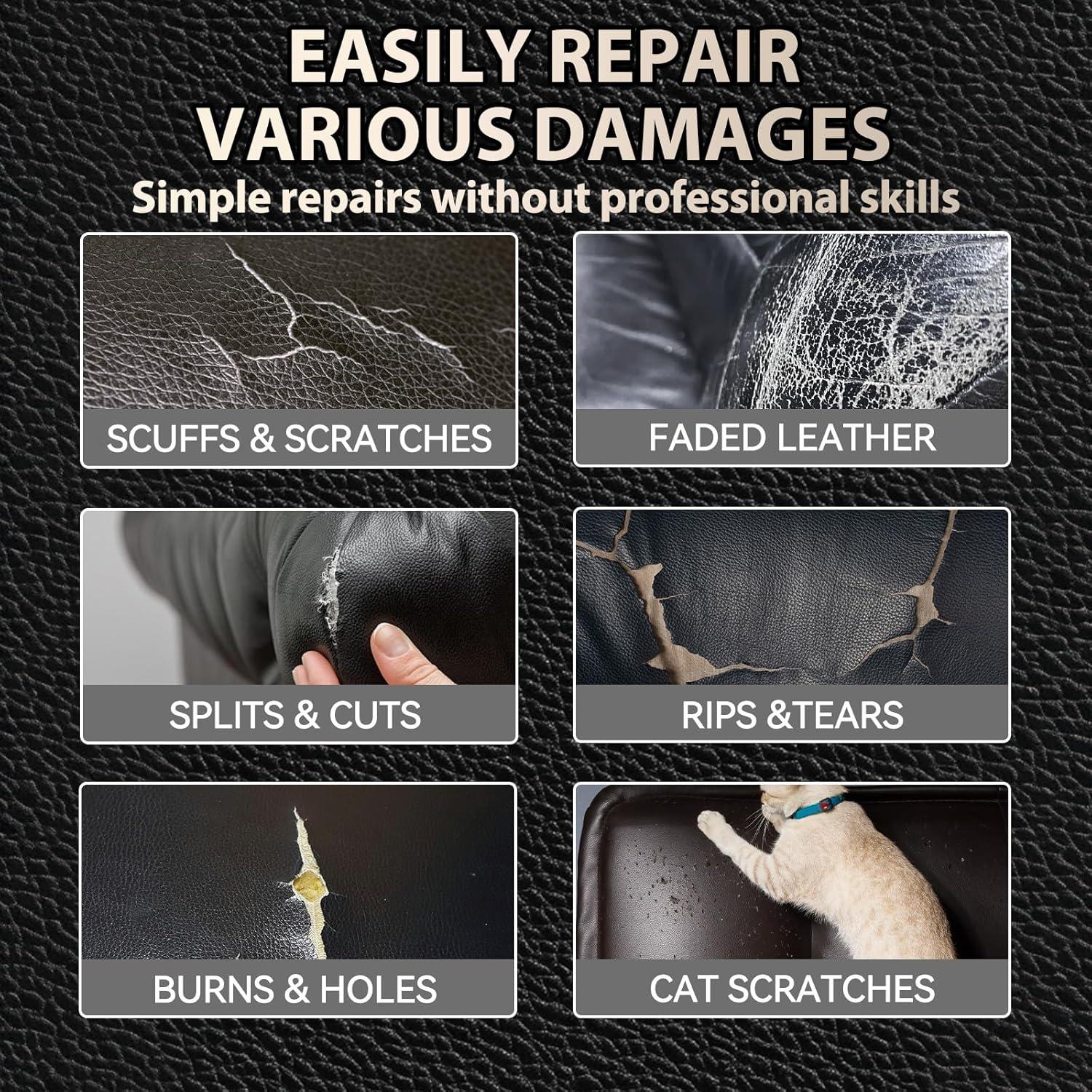 Kit de Reparación de Vinilo AAROVIBE 2x20ml para Cuero