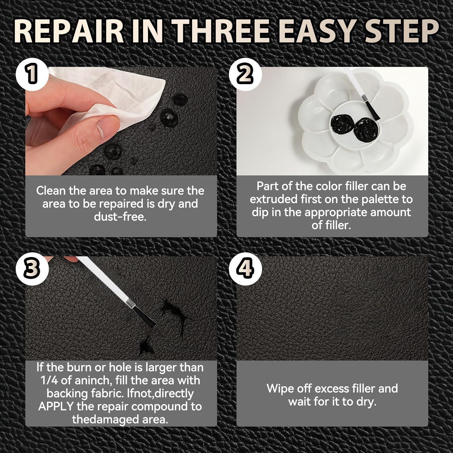 Kit de Reparación de Vinilo AAROVIBE 2x20ml para Cuero