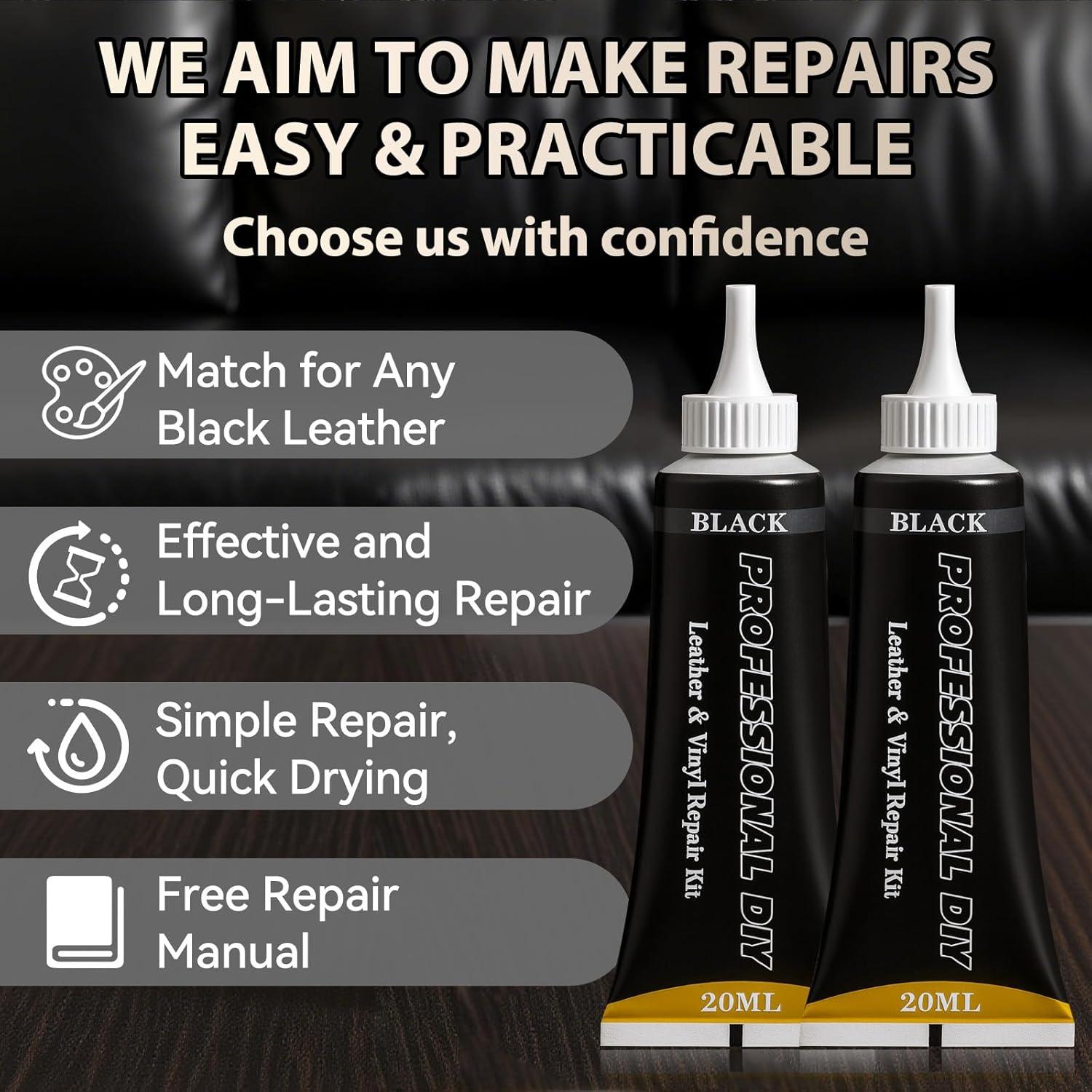 Kit de Reparación de Vinilo AAROVIBE 2x20ml para Cuero