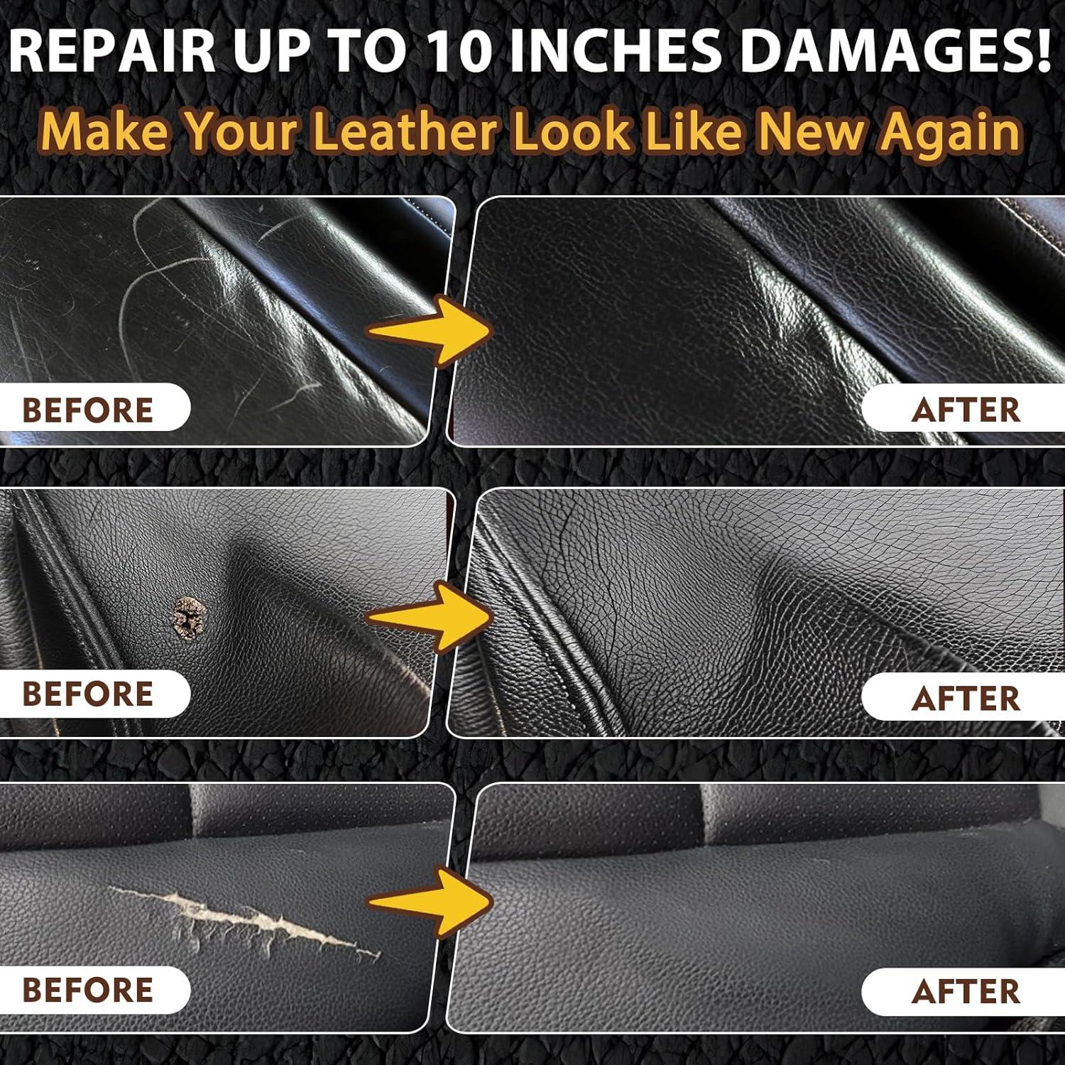 Kit de Reparación de Cuero Negro Vigorder para Automóvil