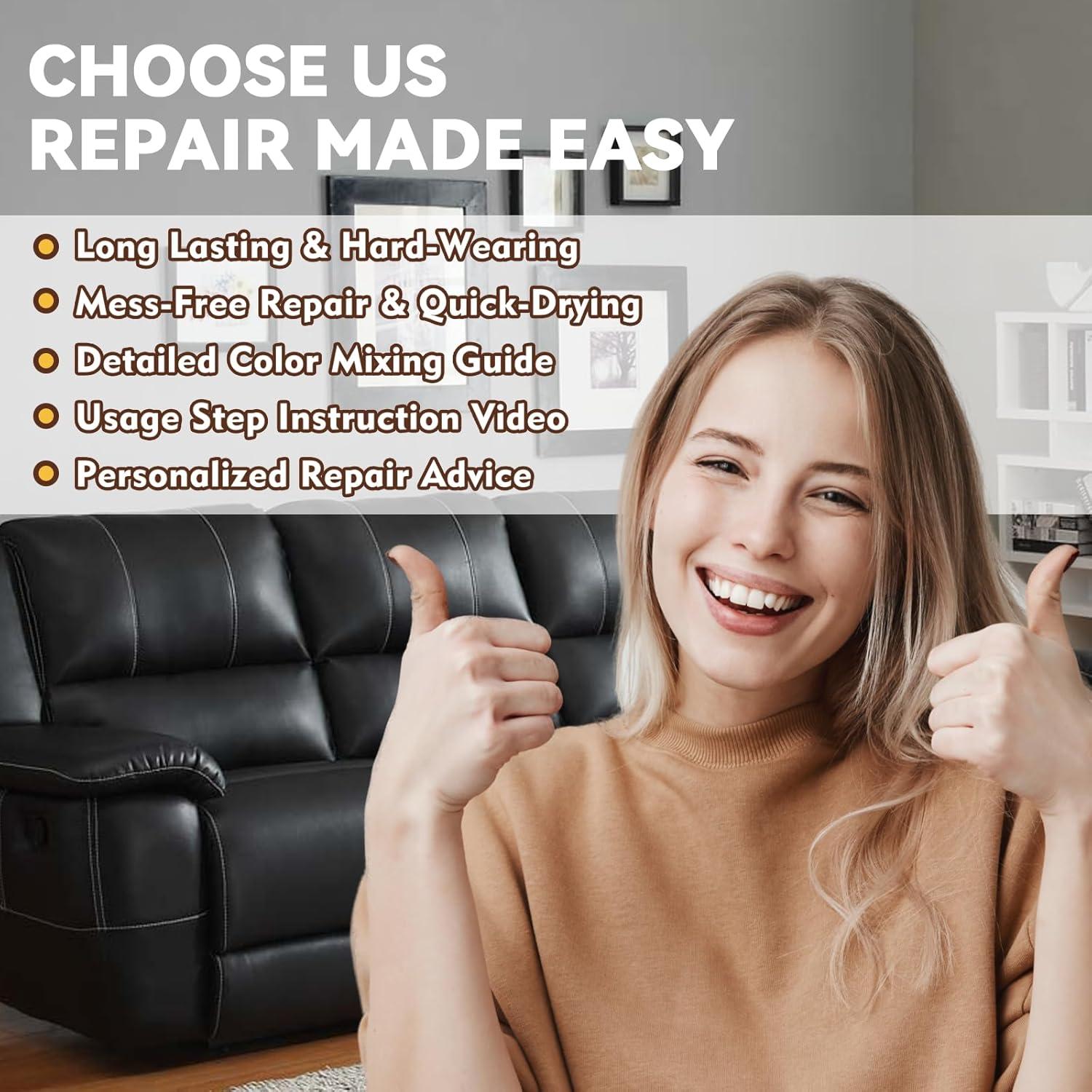 Kit de Reparación de Cuero Negro Vigorder para Automóvil