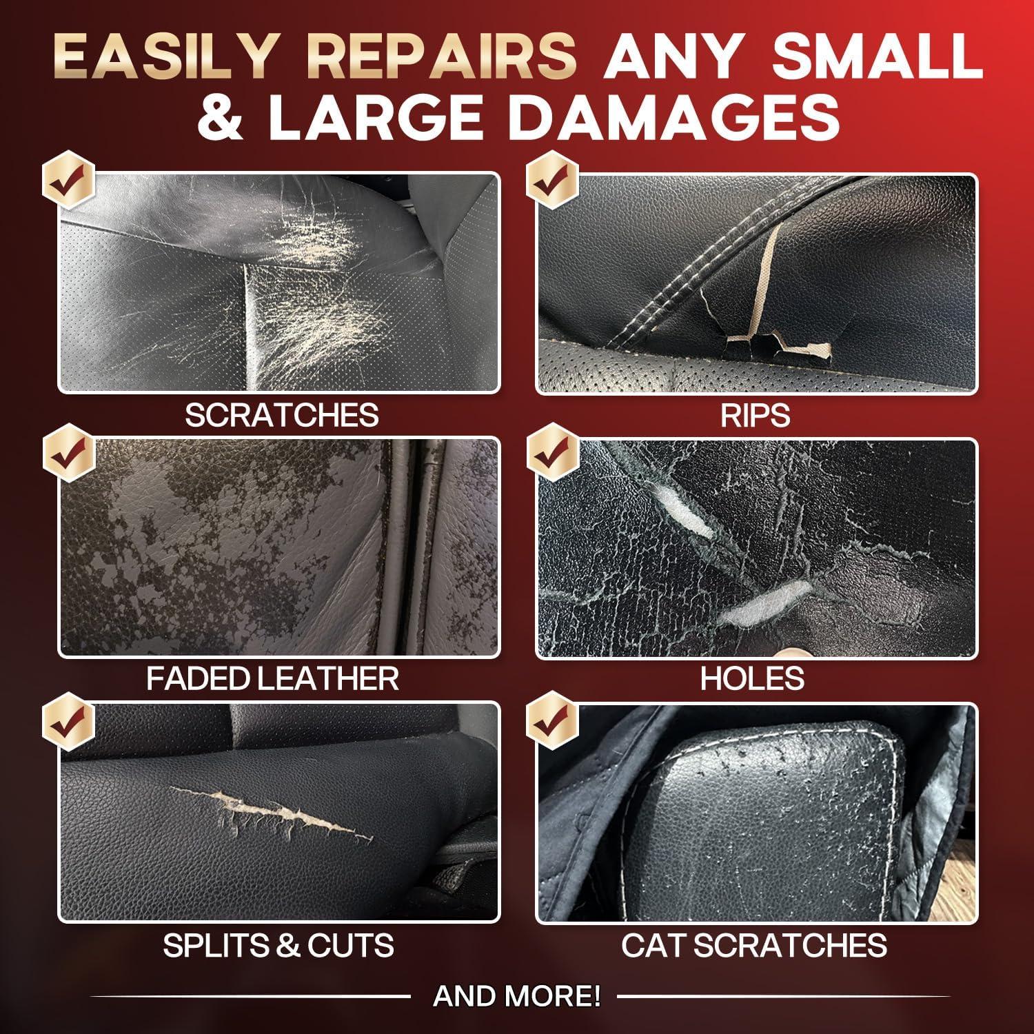 Kit de Reparación de Cuero Negro ARCSSAI 230g con Guía de Color