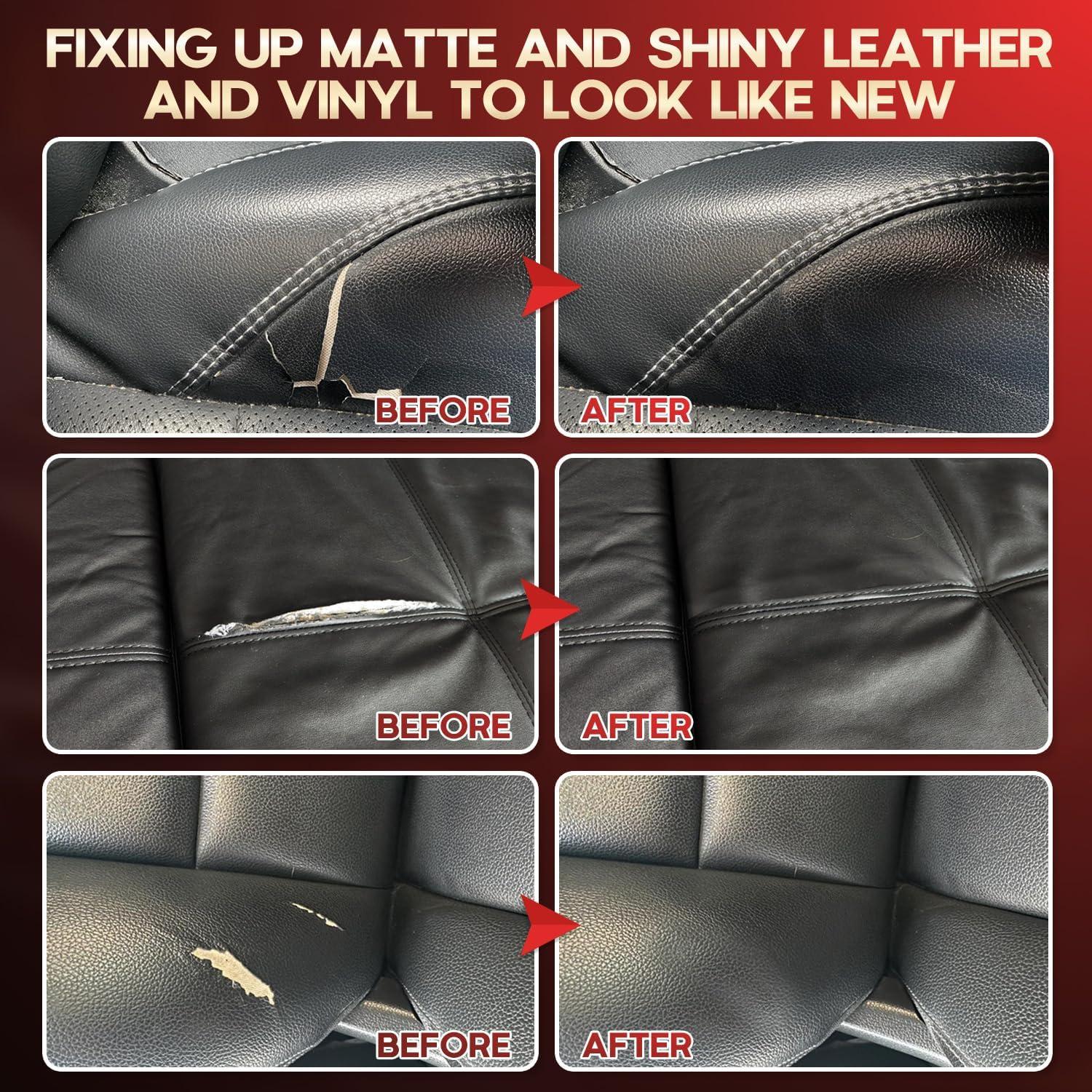 Kit de Reparación de Cuero Negro ARCSSAI 230g con Guía de Color