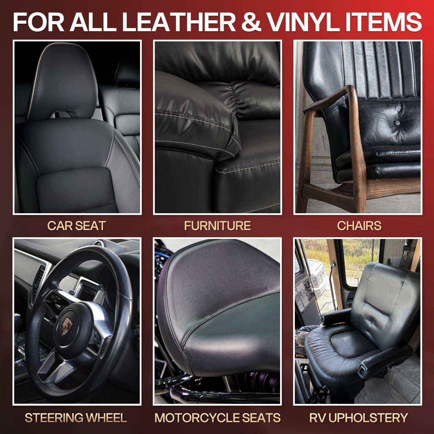 Kit de Reparación de Cuero Negro ARCSSAI 230g con Guía de Color