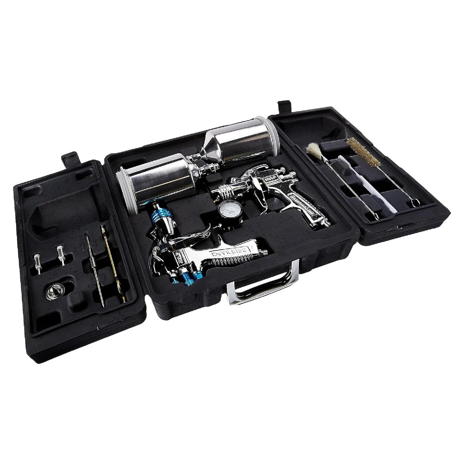 Kit de Pintura DeVilbiss 802343 con 2 Pistolas HVLP